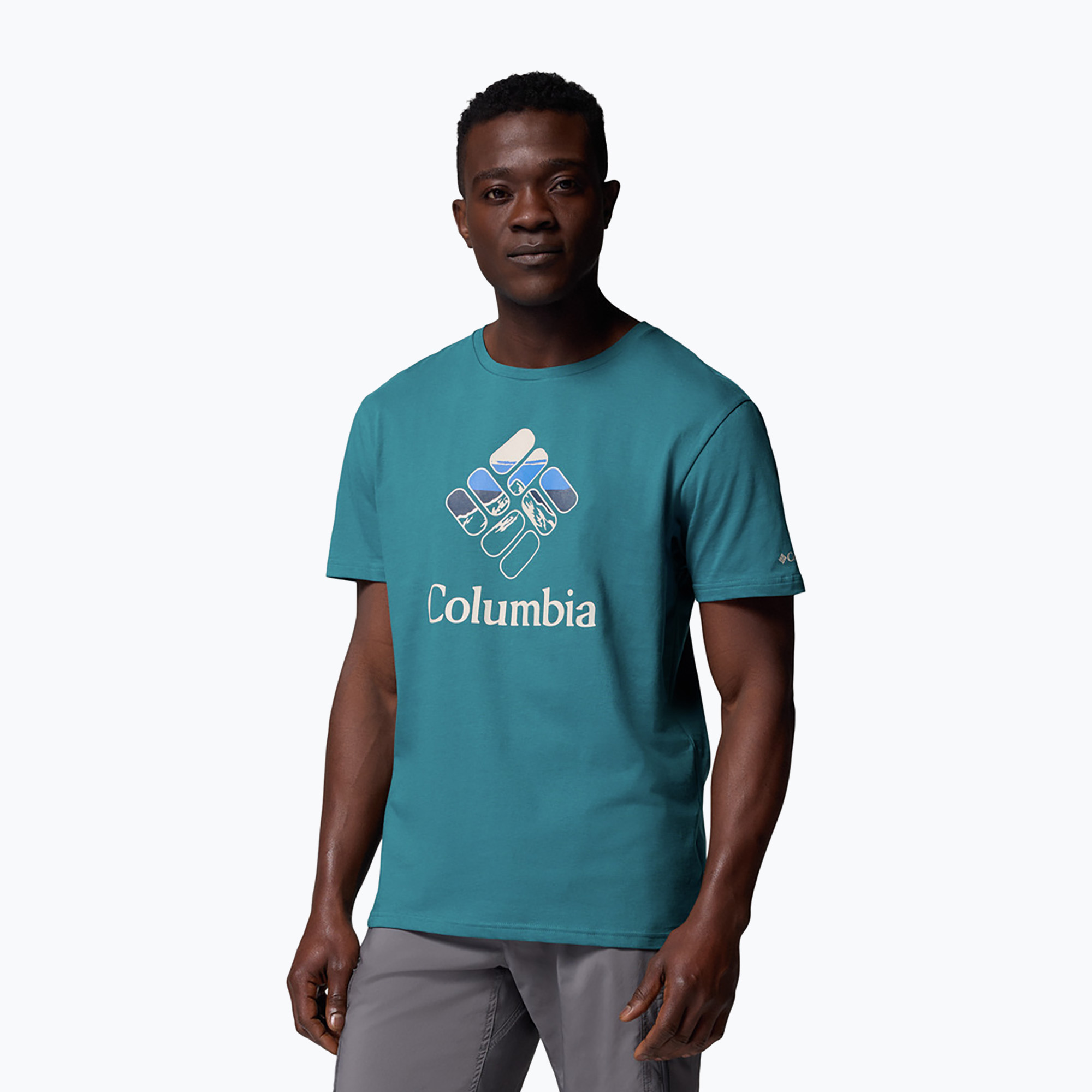 Koszulka męska Columbia Rapid Ridge Graphic river blue/heavenly 