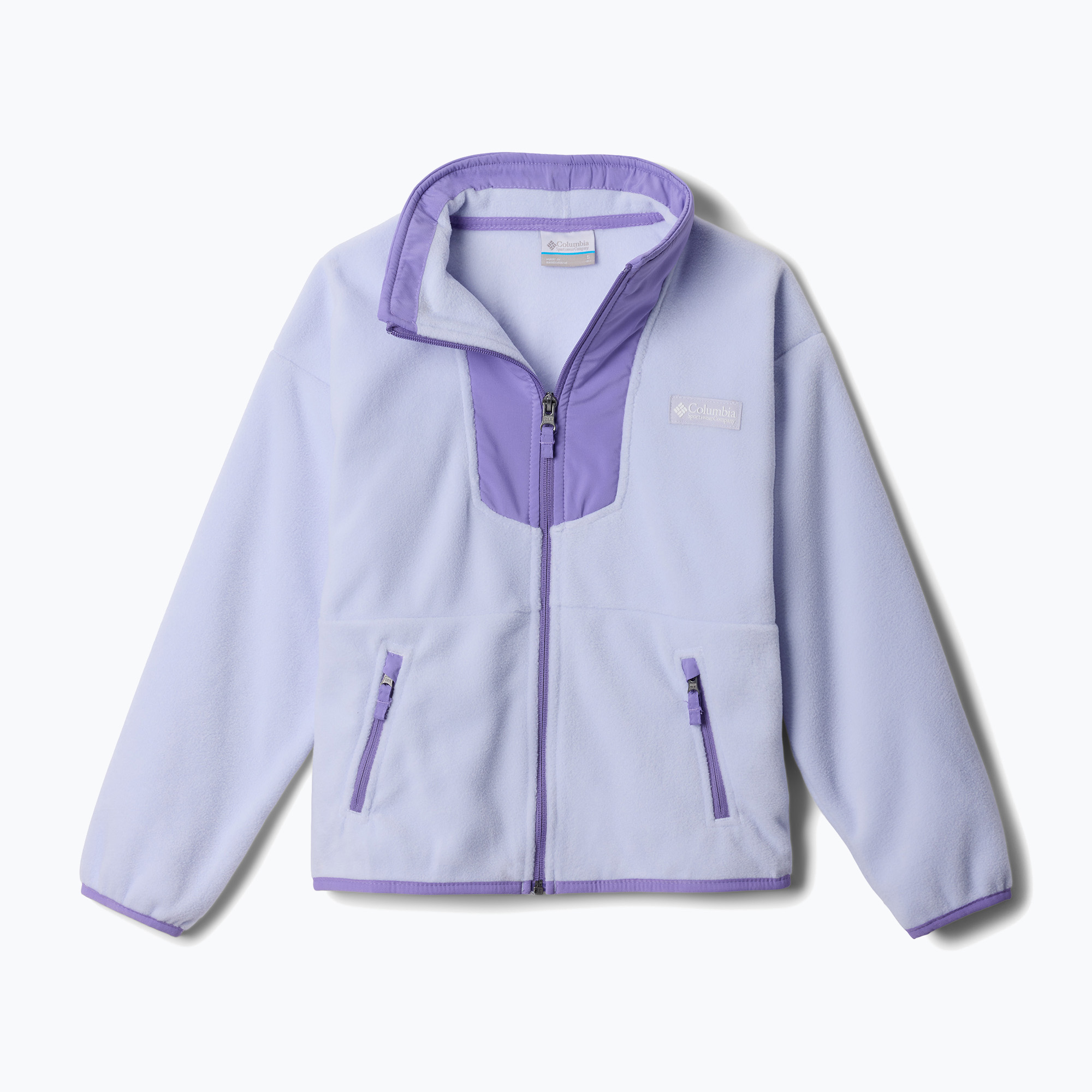 Bluza polarowa dziecięca Columbia Sequoia Grove Full Zip Fleece snowdrift/paisley purple 