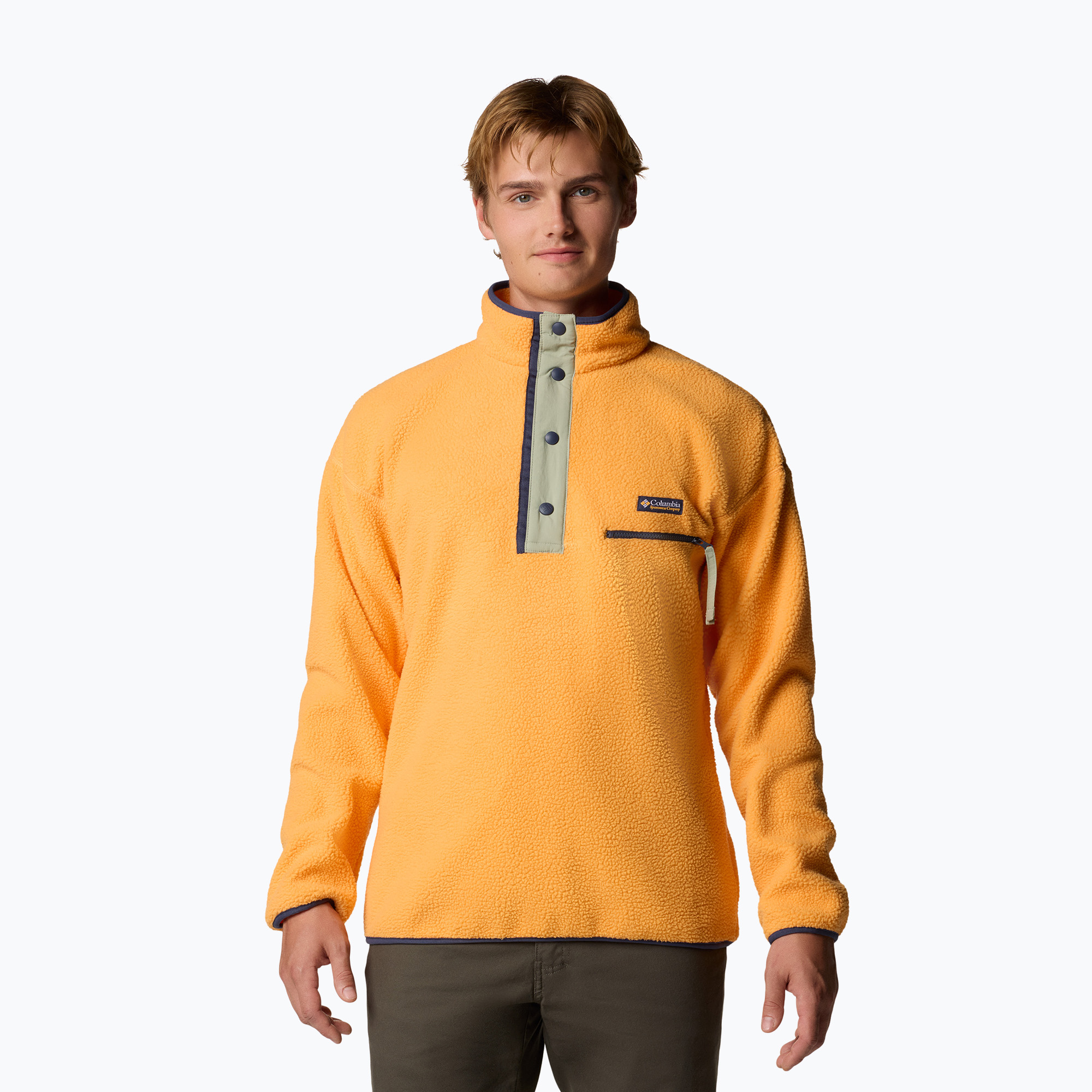 Pánska fleecová mikina Columbia Helvetia II Half Snap Fleece summer orange (Helvetia II Half Snap Fleece 2090891841)