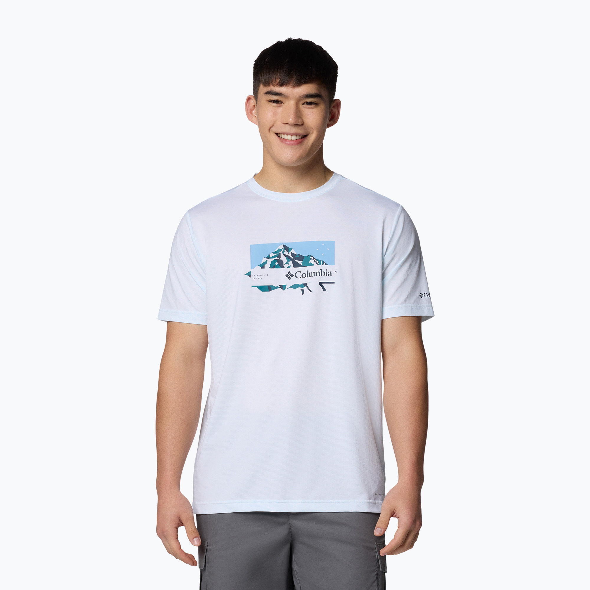 Koszulka męska Columbia Ice Lake II SS Tee white/peak direction 