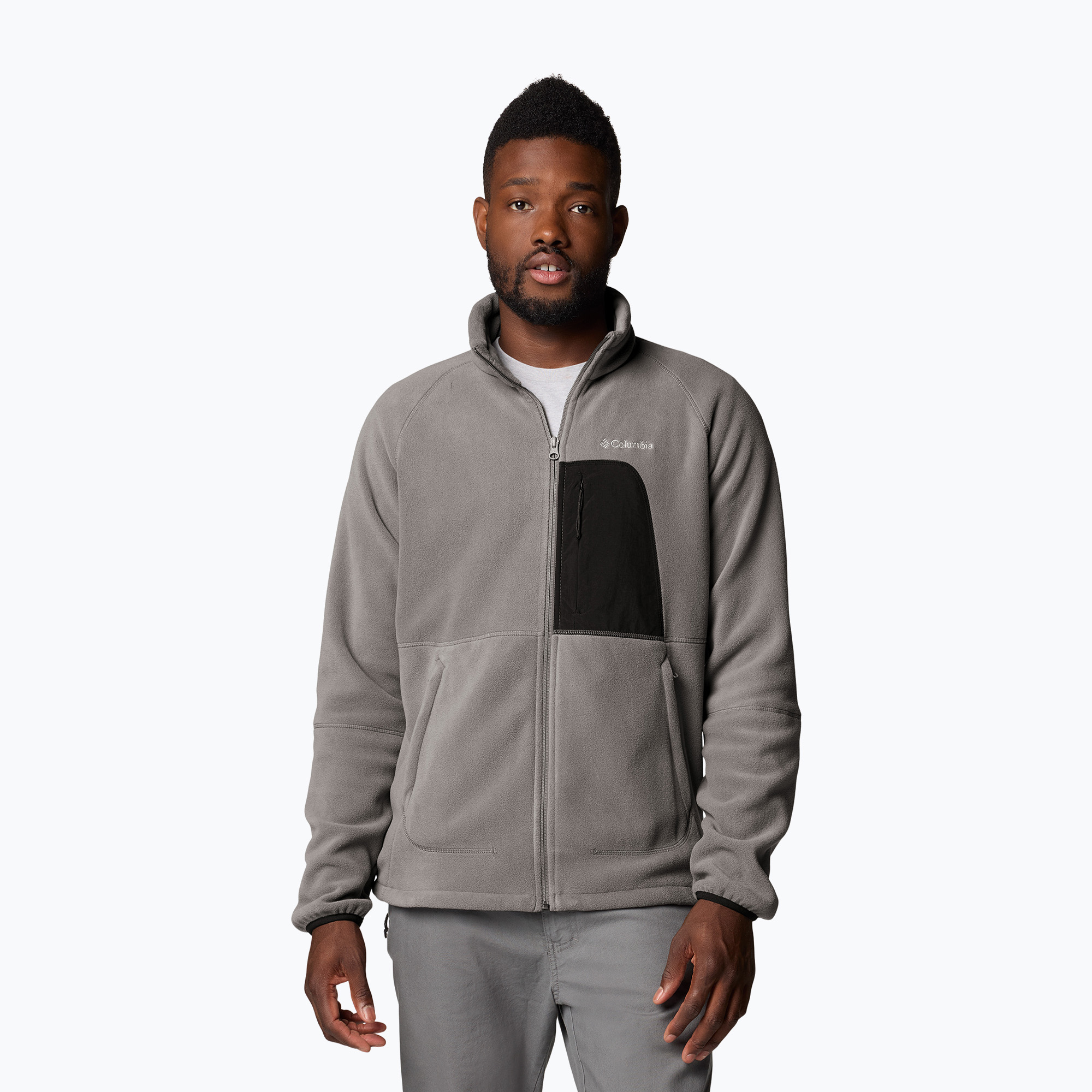 Bluza polarowa męska Columbia Rapid Expedition II Full Zip Fleece city grey/shark 