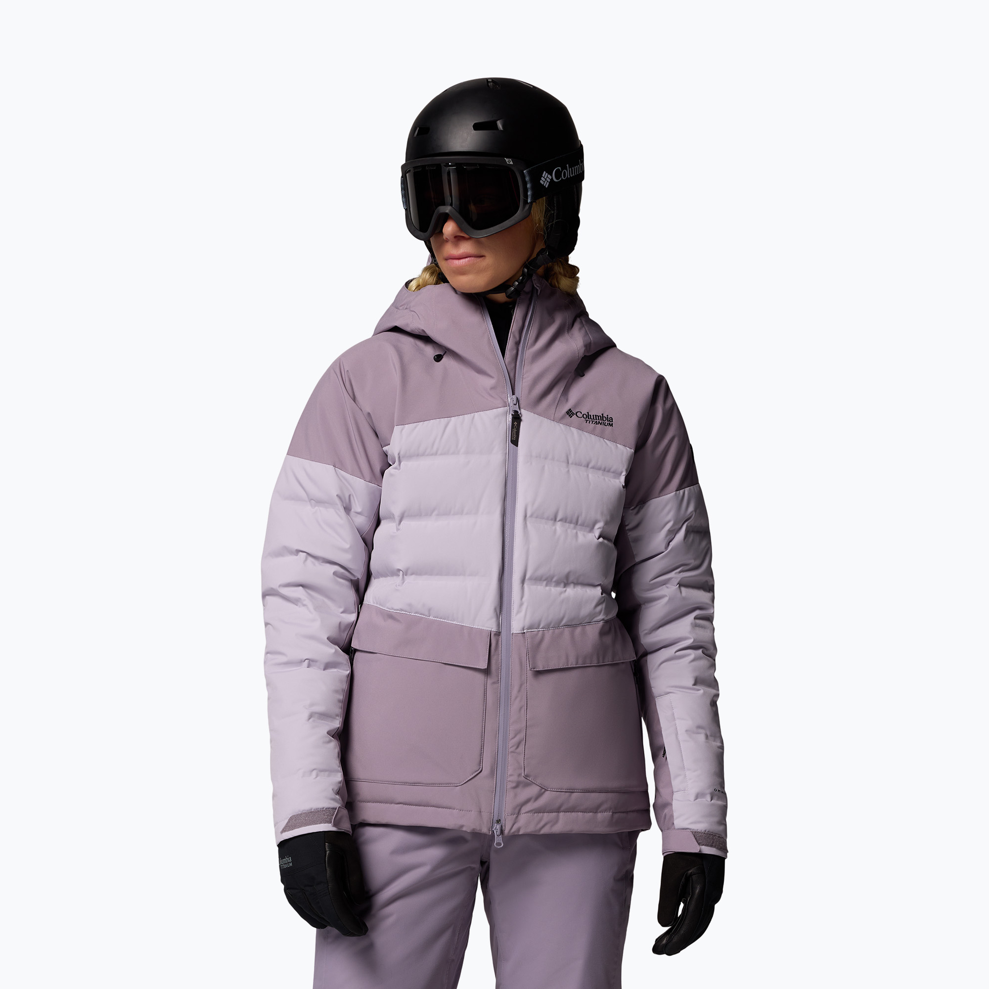 Дамско скиорско яке Columbia Glacier Ridge Down shale purple/lavender pearl