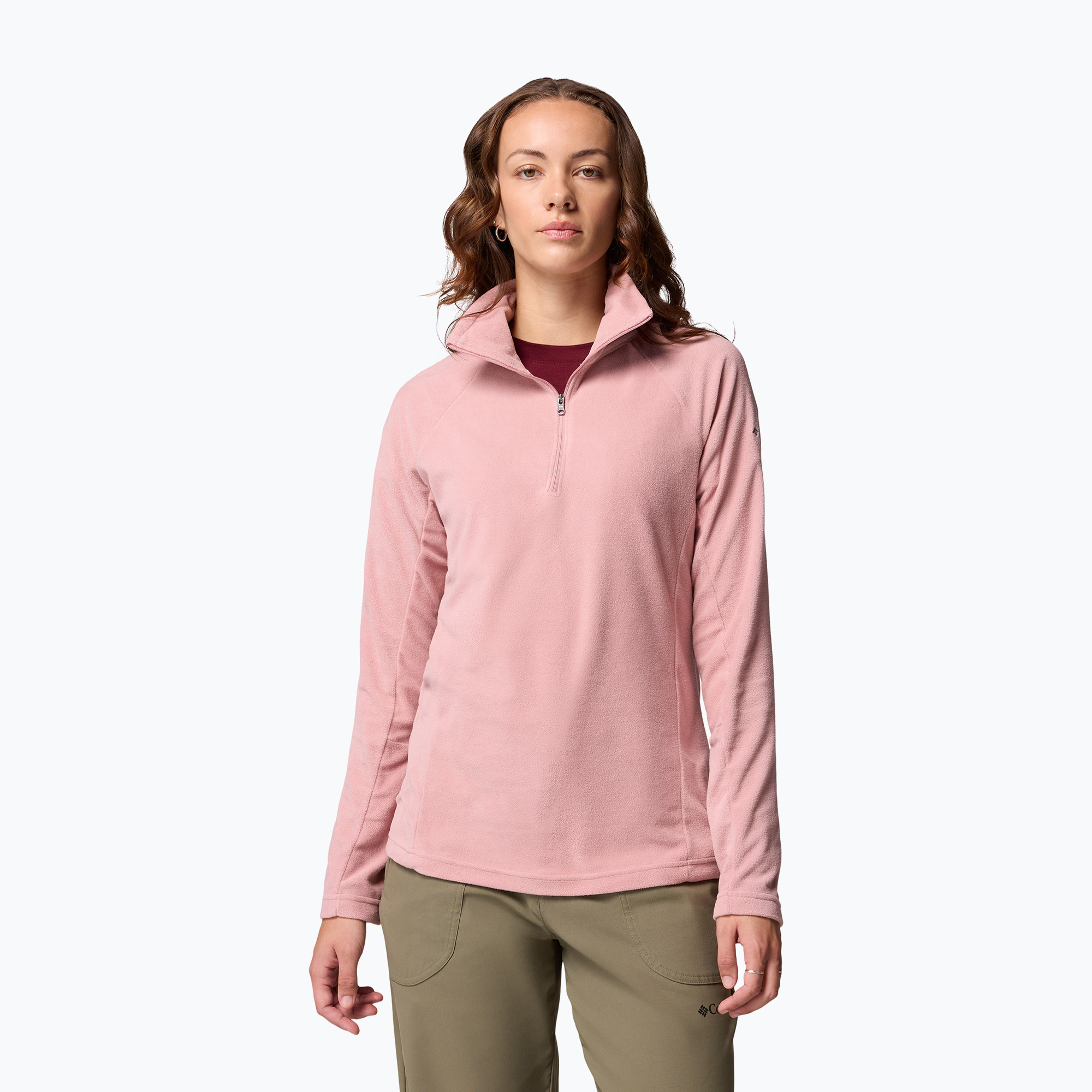 Bluza polarowa damska Columbia Glacial IV 1/2 Zip eraser pink 