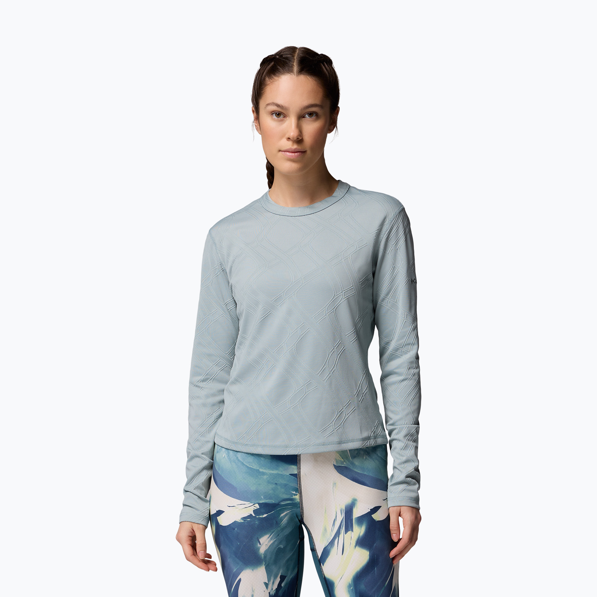 Longsleeve trekkingowy damski Columbia Granite Point Crew crushed blue 