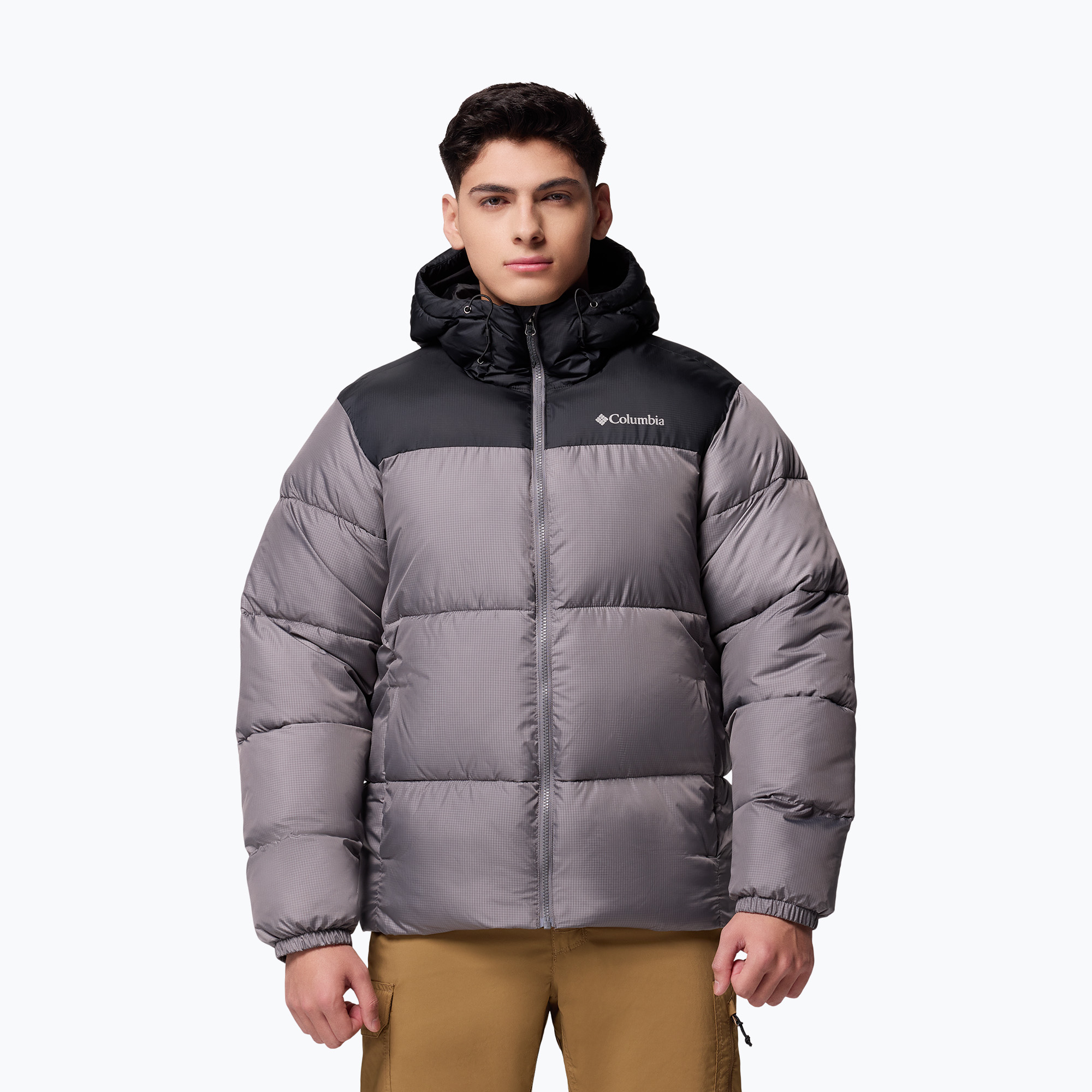 Kurtka ocieplana męska Columbia Puffect II Hooded city grey/black 