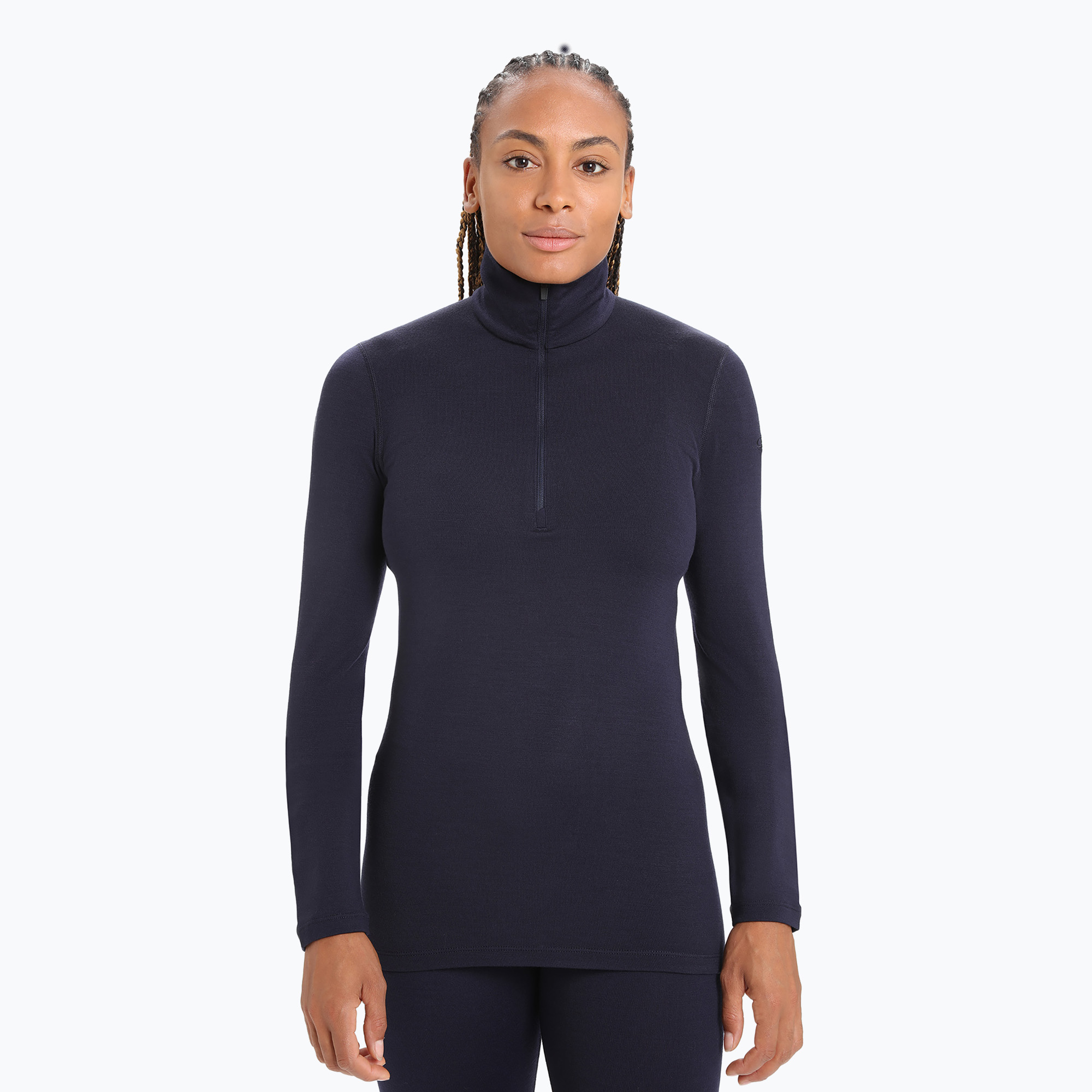 Women's thermal sweatshirt icebreaker 260 Tech LS Half Zip midnight navy (L)