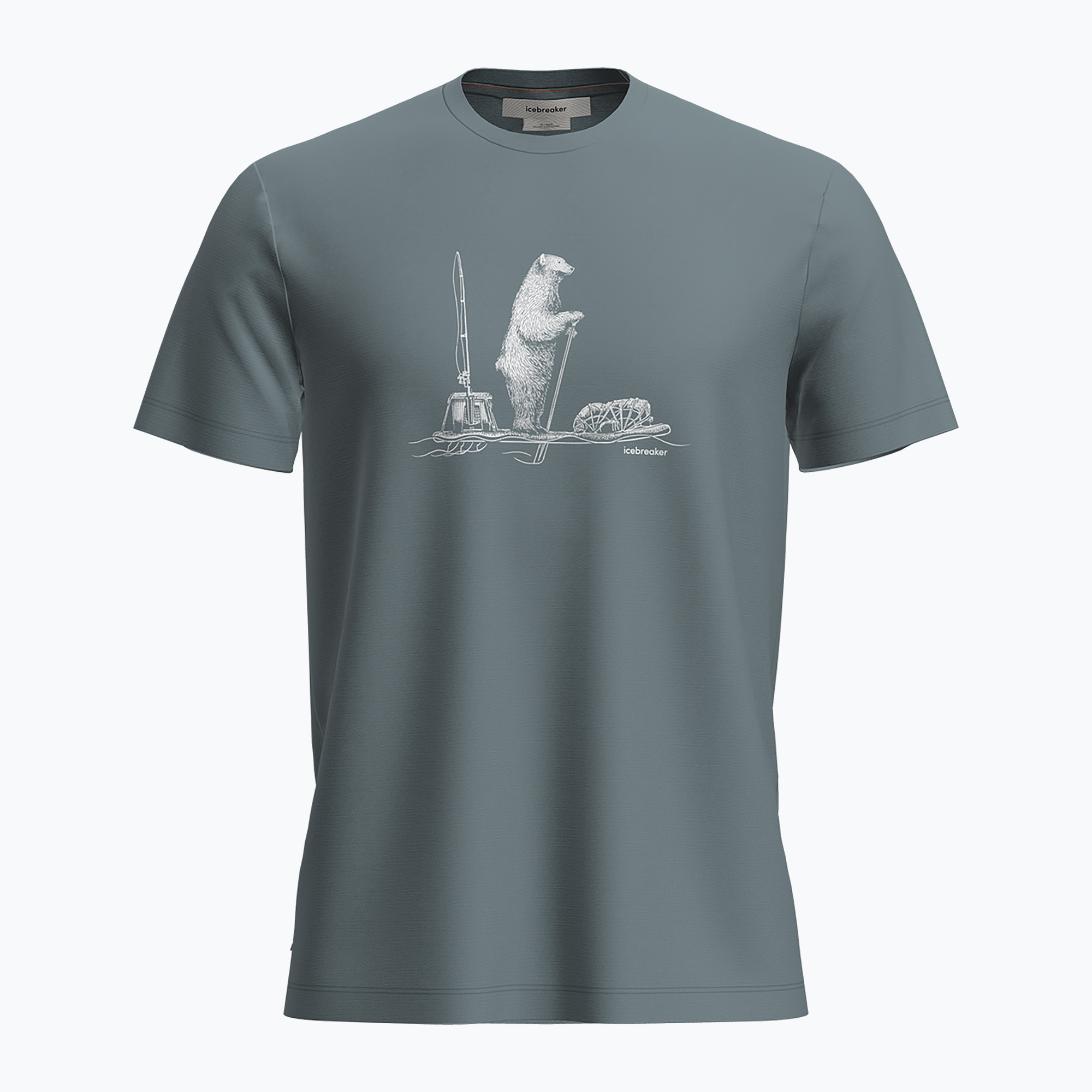 Koszulka trekkingowa męska icebreaker Marino 150 Tech Lite SS Tee Polar Paddle blue ash 