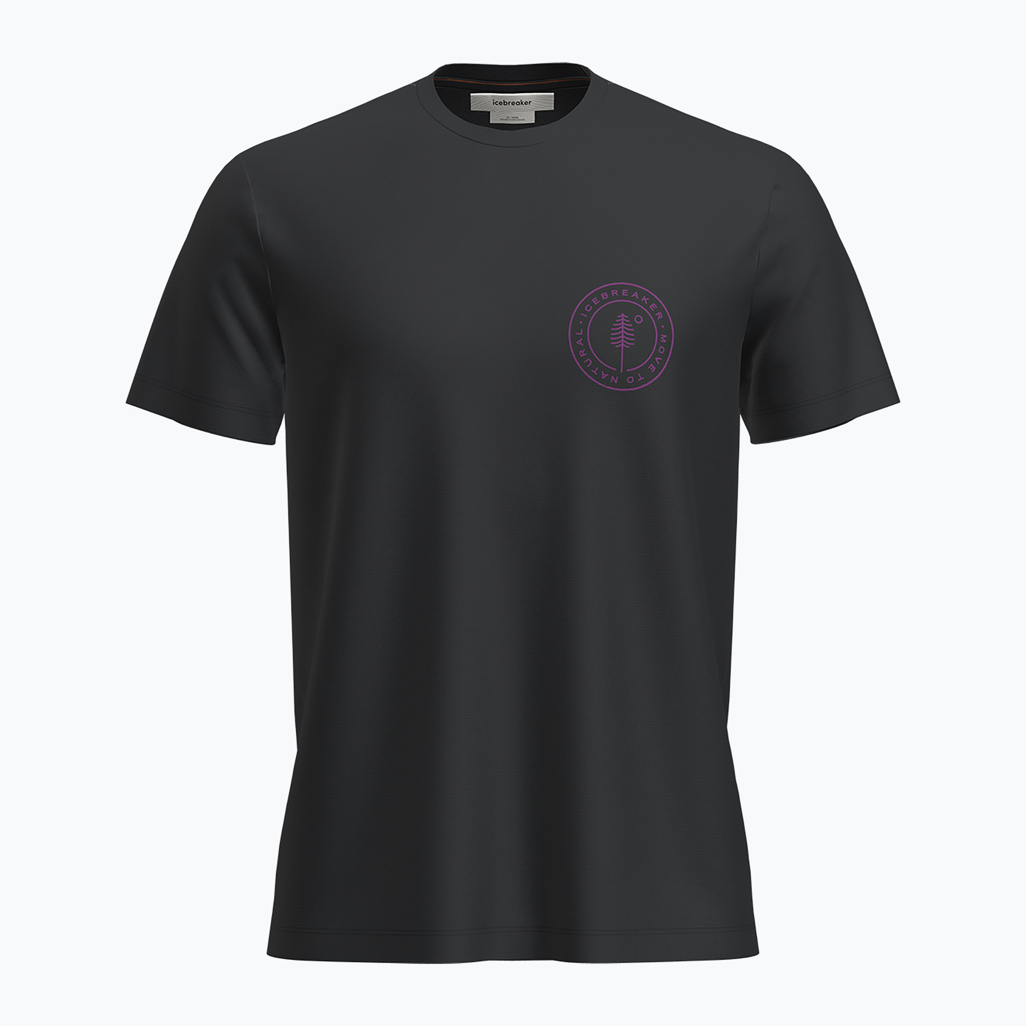 Koszulka trekkingowa męska icebreaker Merino 150 Tech Lite SS Tee Hike Naturall black 
