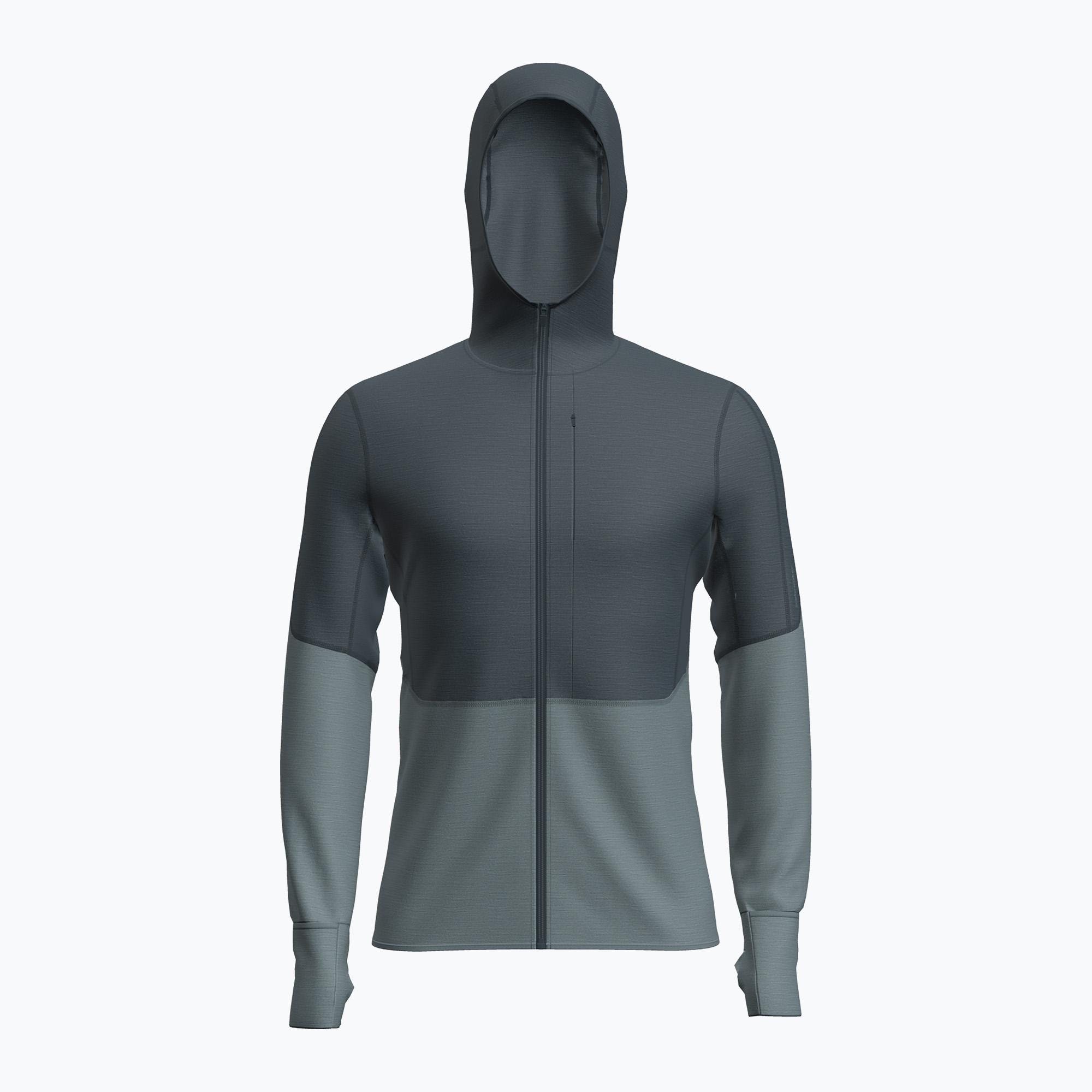 Bluză de trekking pentru bărbați icebreaker Merino 200 RealFleece Descender Zip Hoodie abyss/blue ash/black (Merino 200 RealFleece Descender Zip Hoodie IBBA56VZ0C41)