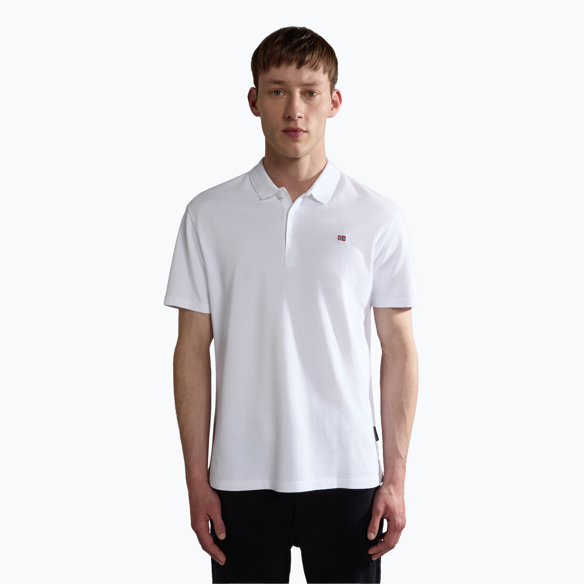 Koszulka polo męska Napapijri Ealis brightwhite 