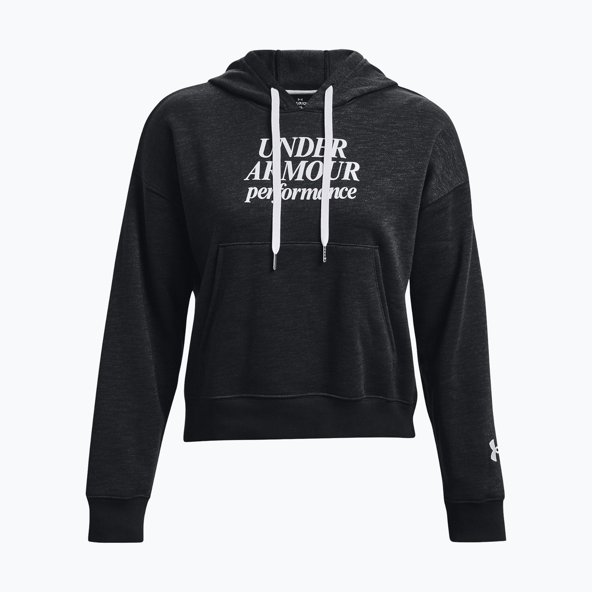 Bluza damska Under Armour Essential Script Hoodie black/jet gray/white 