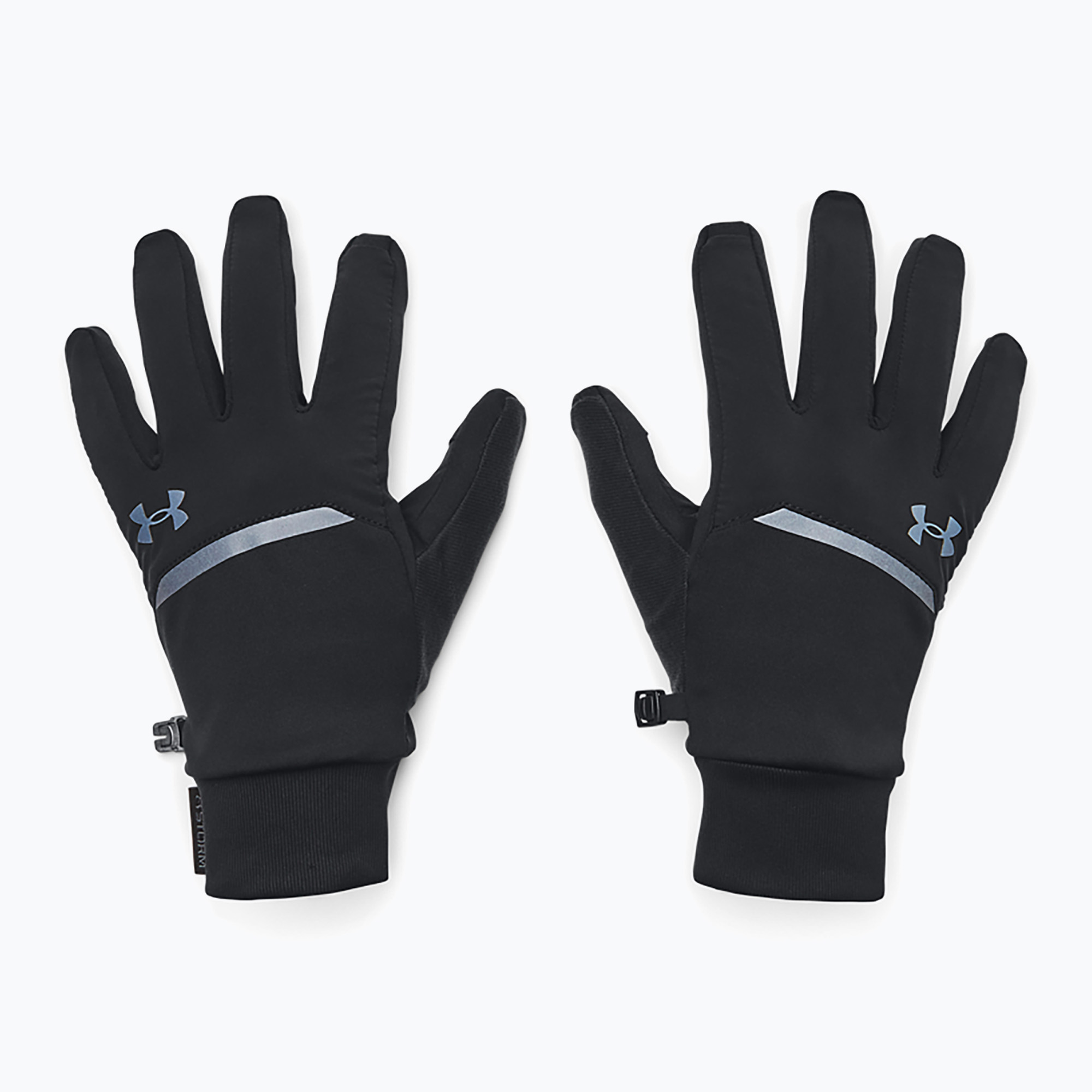 Rękawiczki do biegania męskie Under Armour Storm Fleece Run black/black/reflective 