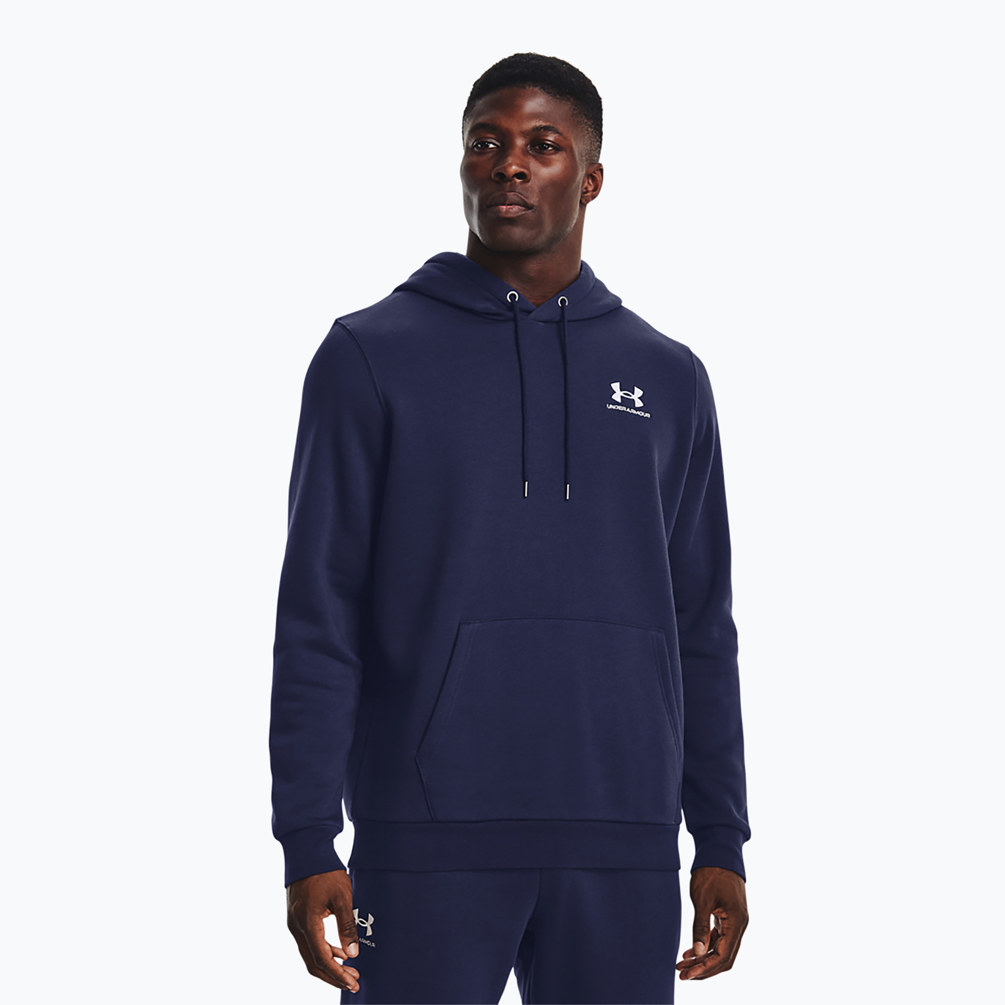 Bluza męska Under Armour Essential Fleece Hoodie midnight navy/white 