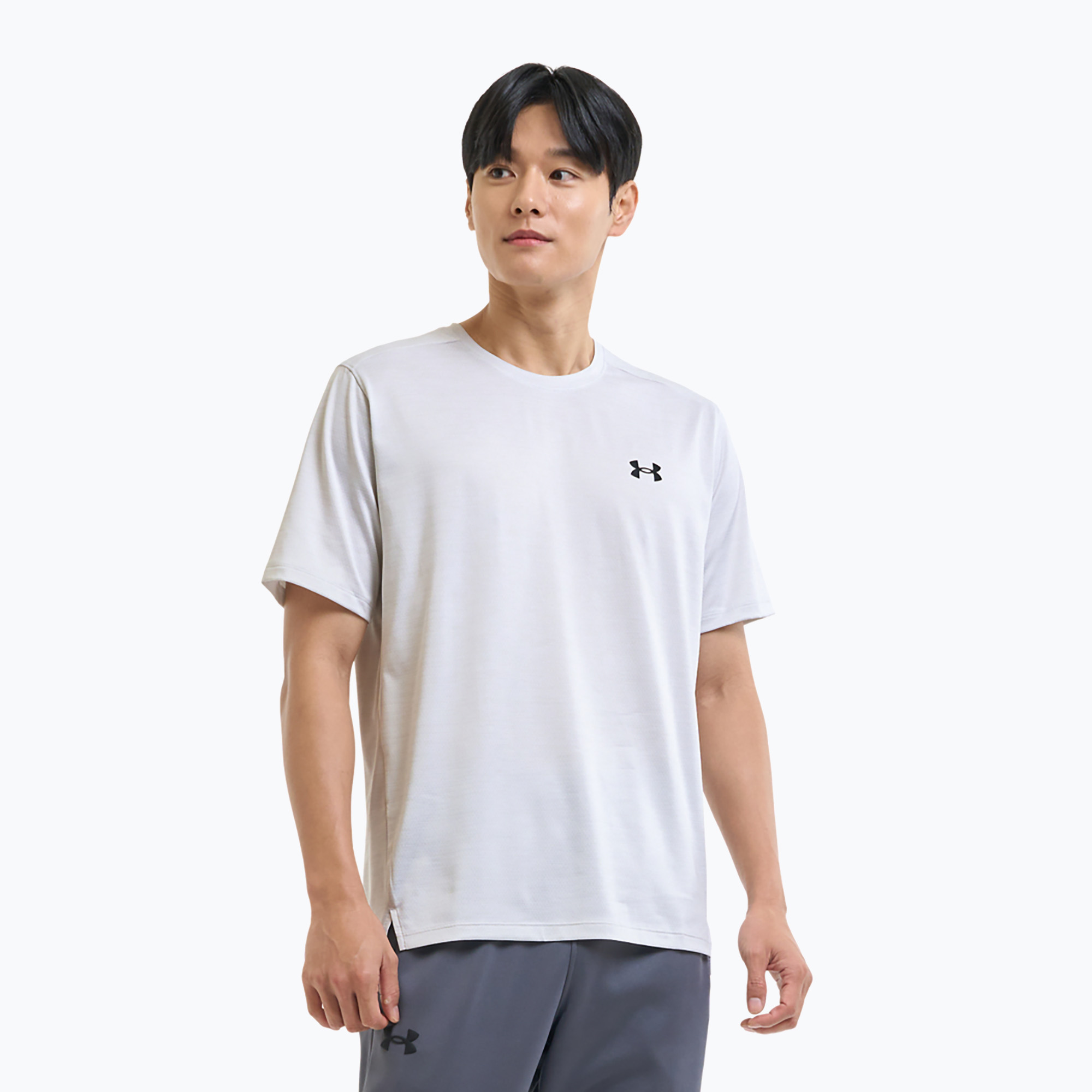 Мъжка тениска за тренировка Under Armour Tech Vent distant white/black