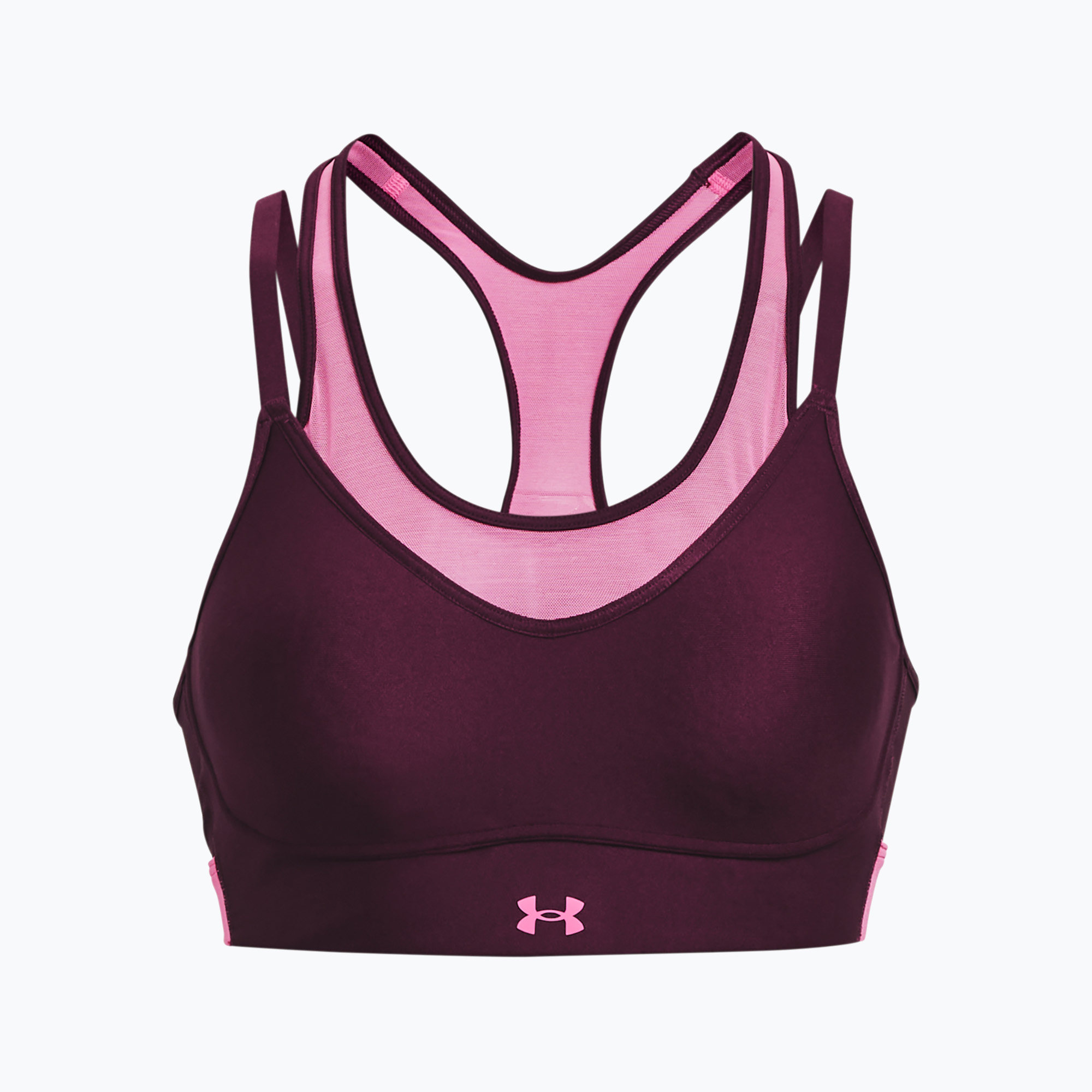 Biustonosz treningowy Under Armour Infinity Mesh Low purple stone/pink edge 