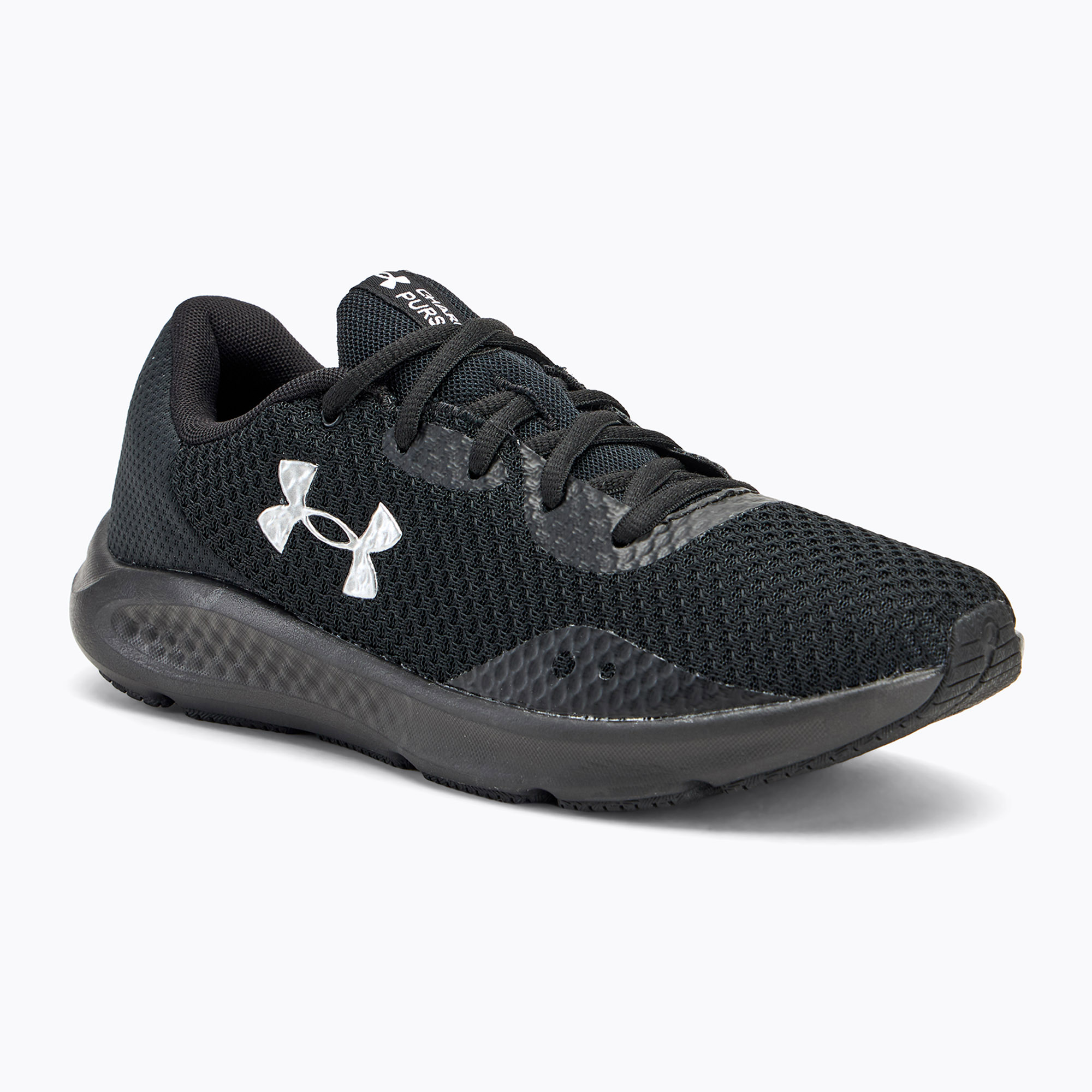 Buty do biegania damskie Under Armour Charged Pursuit 3 black/black/metallic silver 