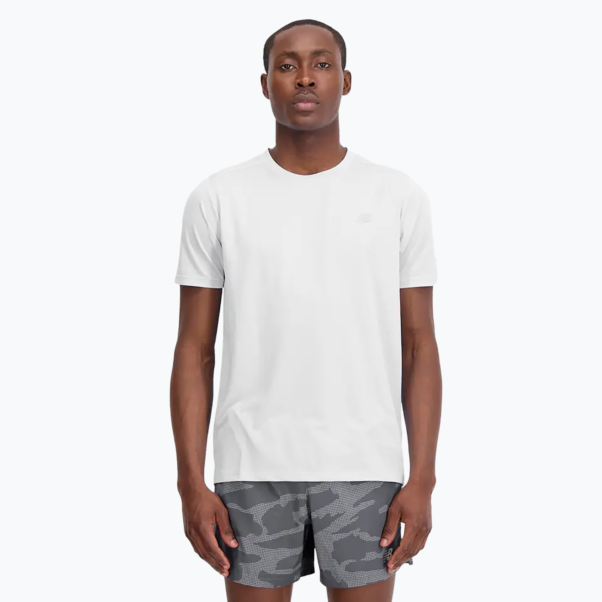 Maglietta New Balance Core Run da uomo, bianco (2XL) (Core Run MT11205WT)