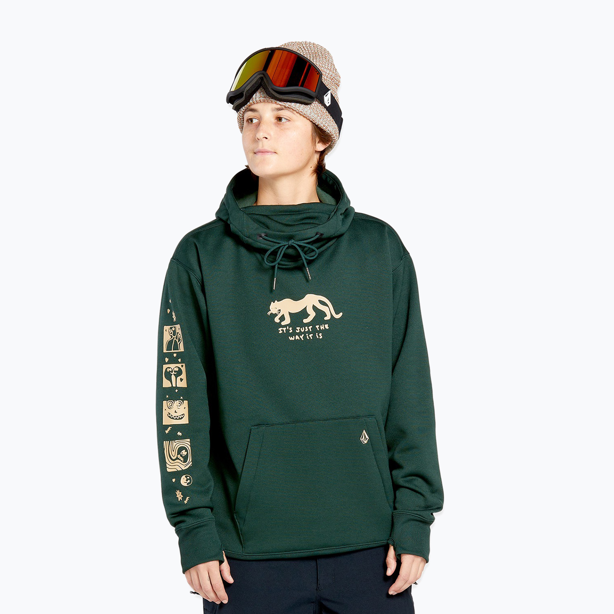 Women's snowboard sweatshirt Volcom Riding Hydro P/O scarab (M)