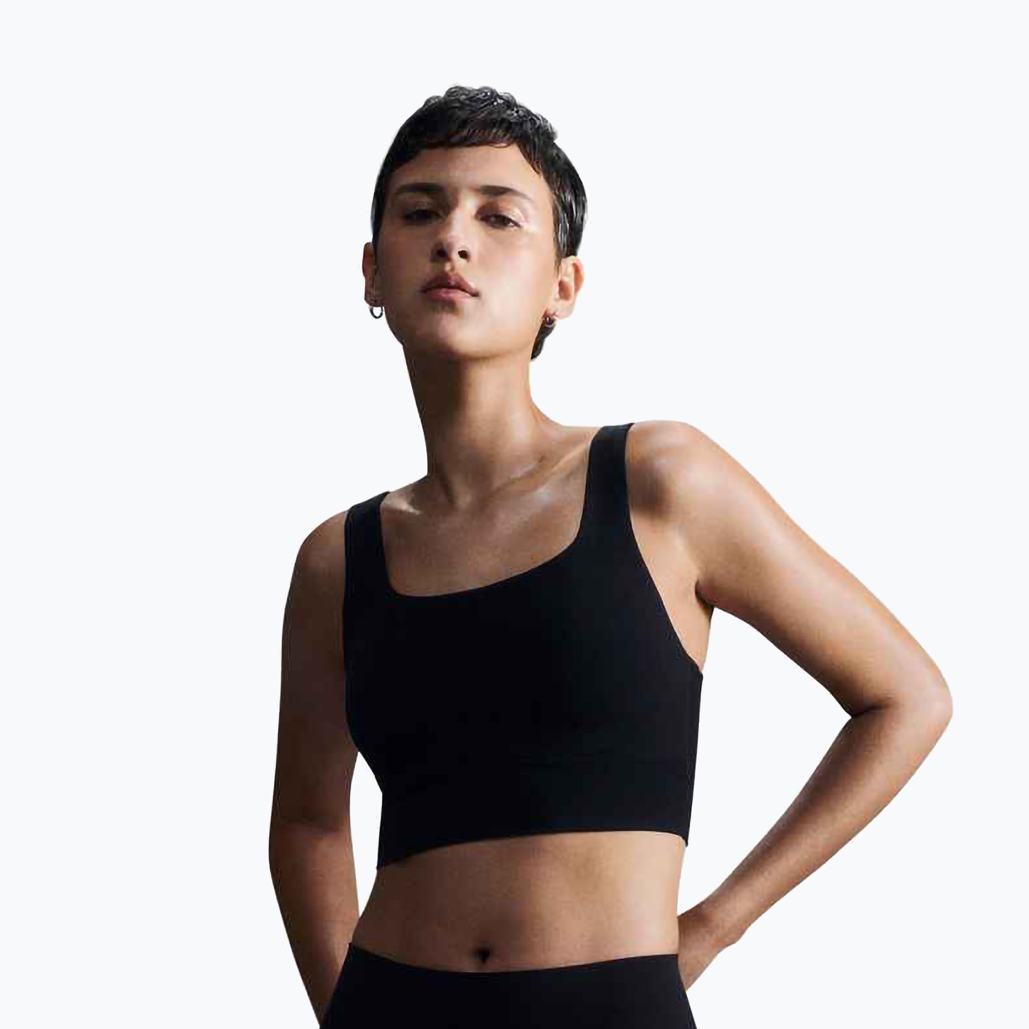 Biustonosz treningowy Nike Zenvy Medium-Support black/sail 