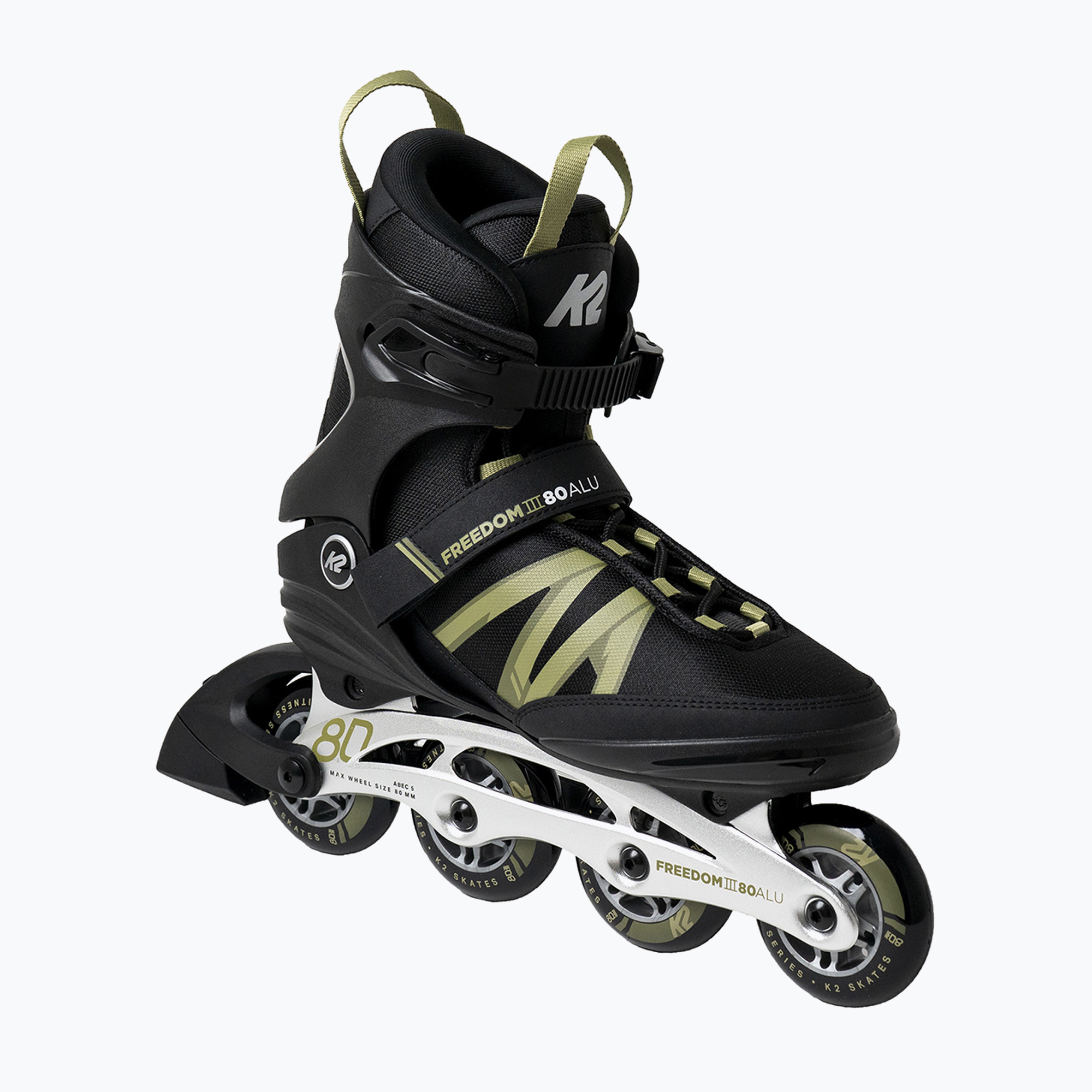Rolki męskie K2 Freedom III 80 Alu black/green 