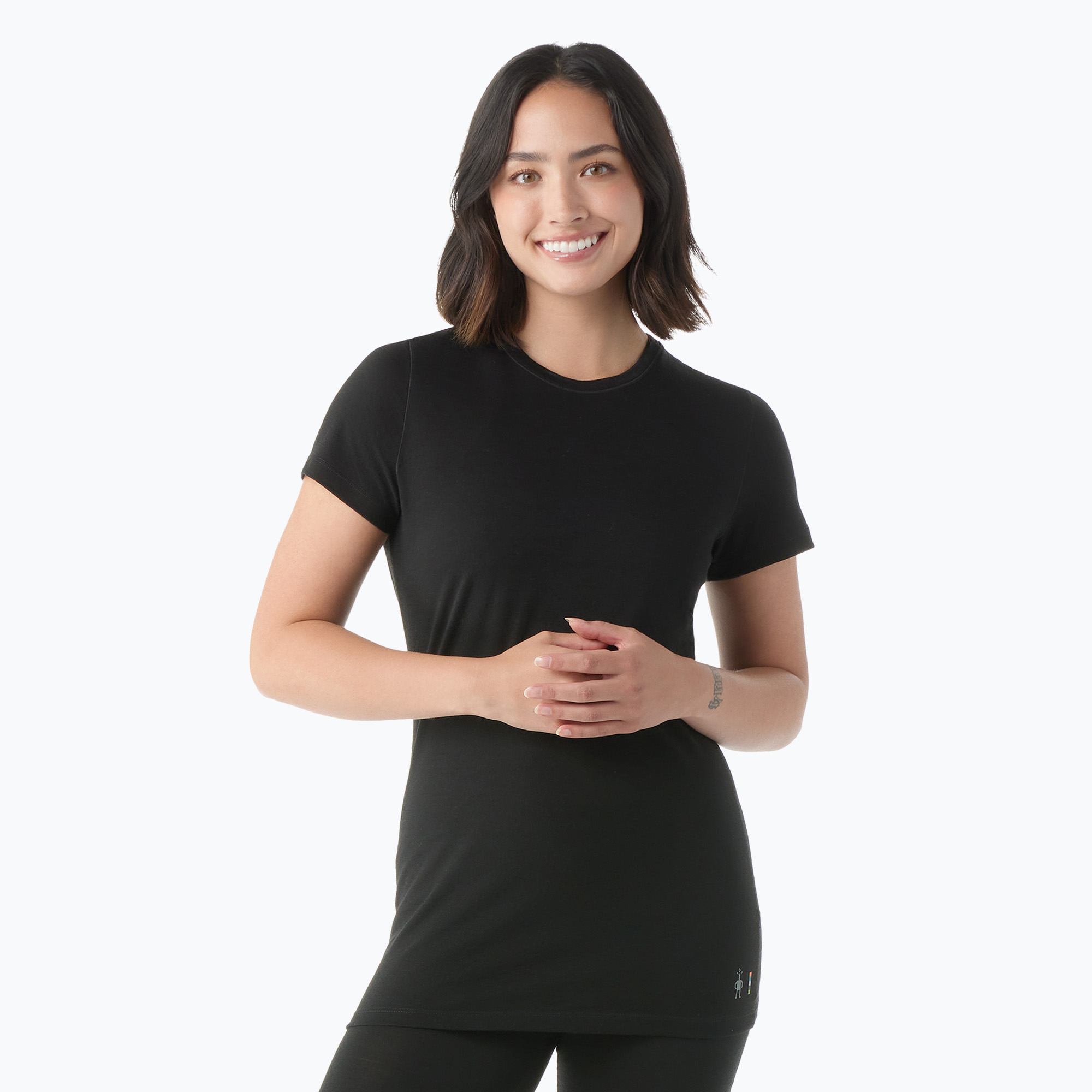 Dámske termo tričko Smartwool Merino black (Merino Short Sleeve SW016916001)