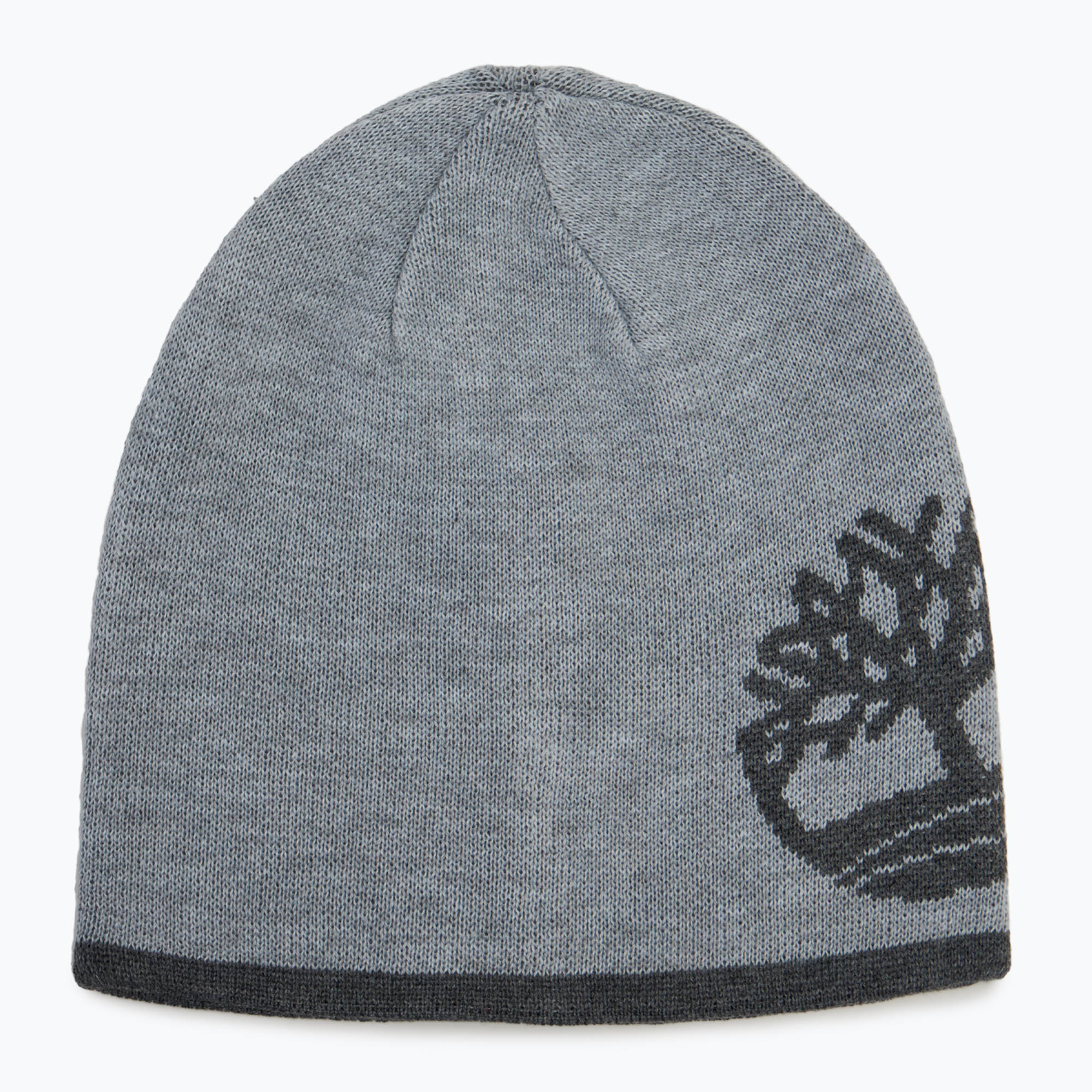Czapka zimowa męska Timberland Reversible Logo Beanie light grey heather 