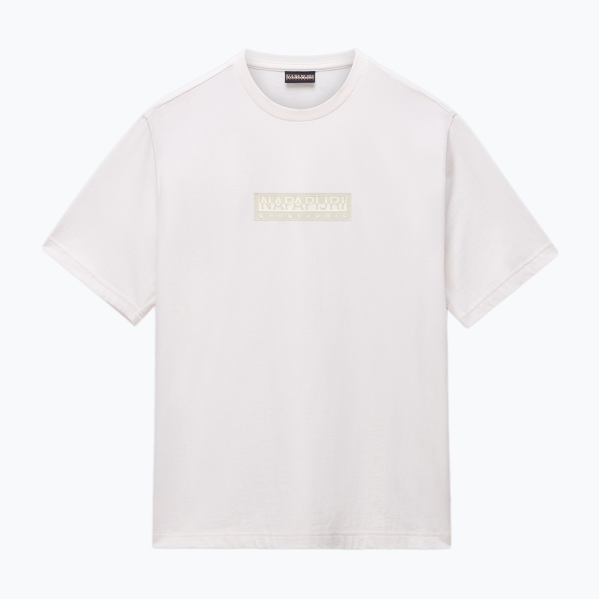 Koszulka męska Napapijri S-Box Logo white whisper 