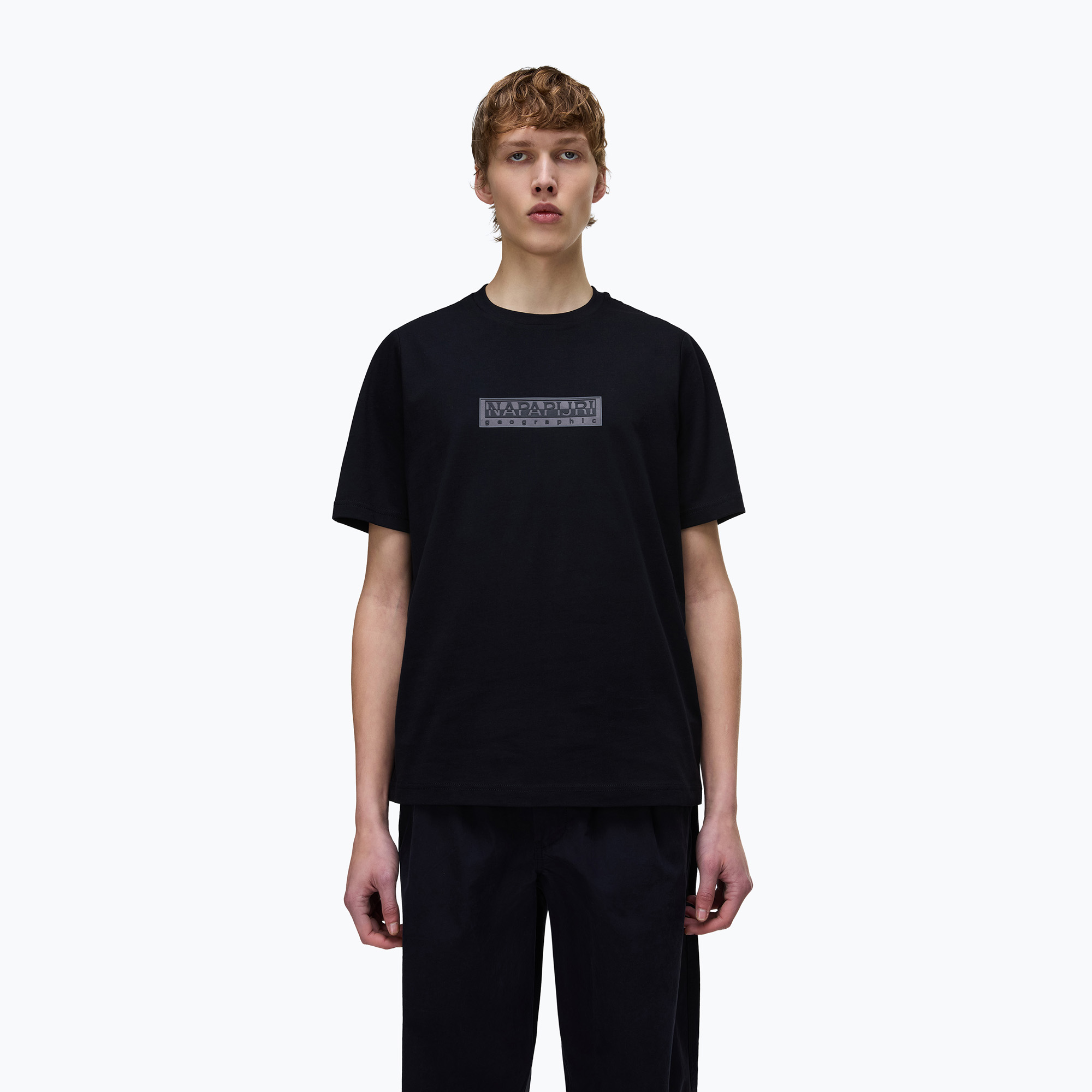 Мъжка тениска Napapijri S-Box Logo black beauty