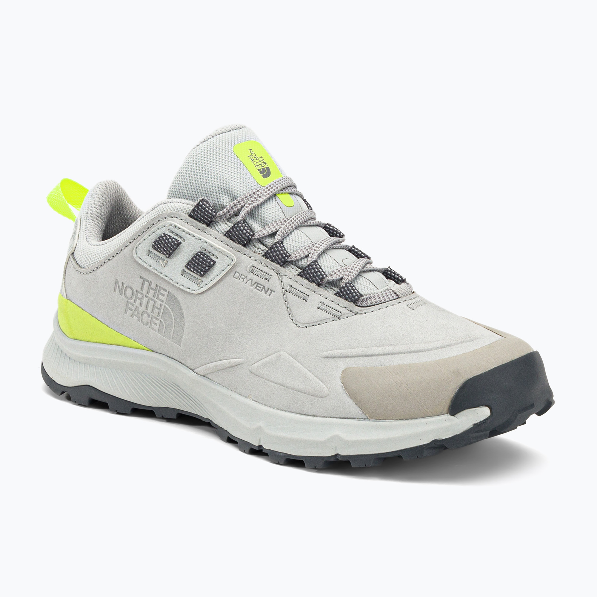 Buty turystyczne damskie The North Face Cragstone Leather WP tin grey/led yellow 