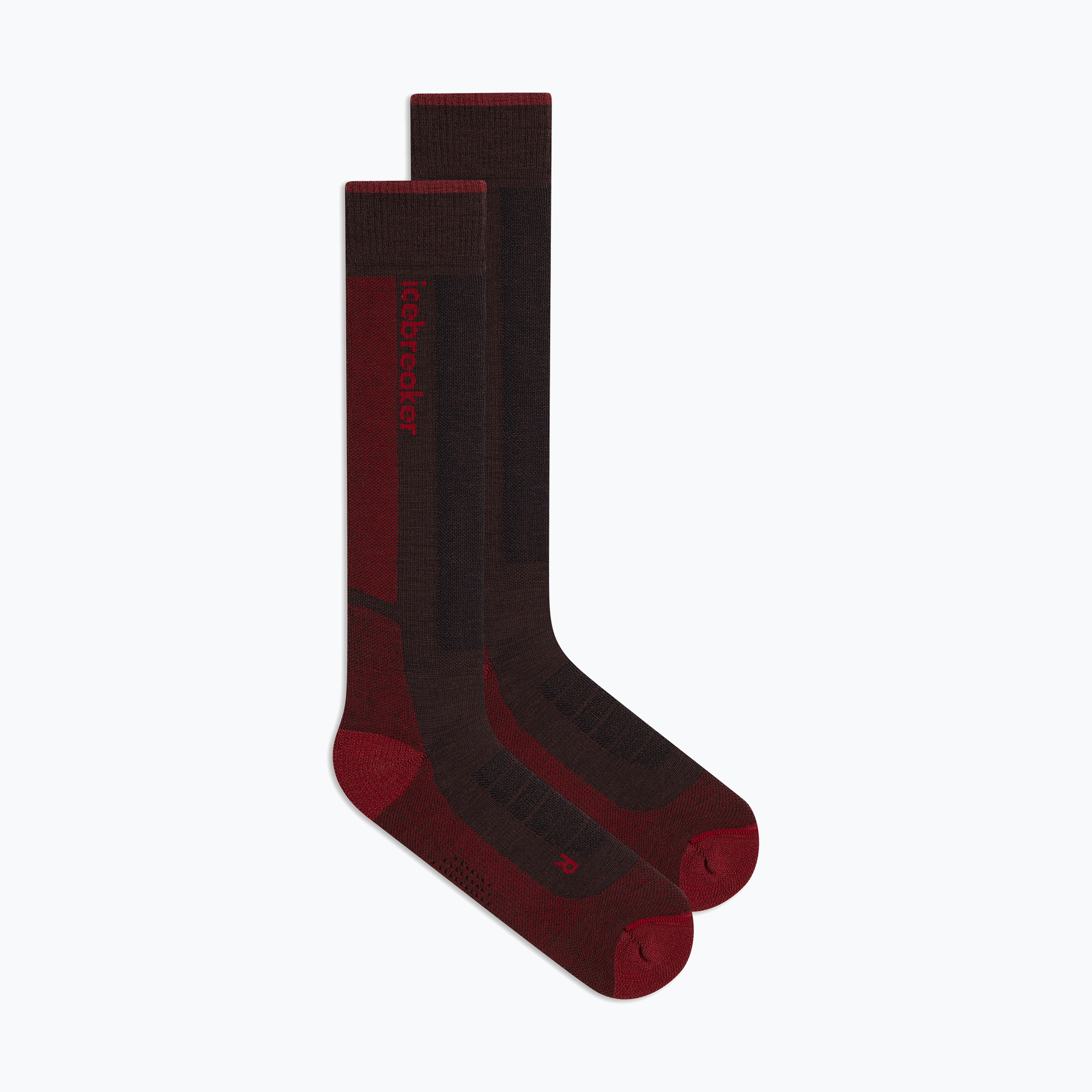 Șosete de schi pentru bărbați icebreaker Merino Ski  Medium OTC bittersweet/port/black