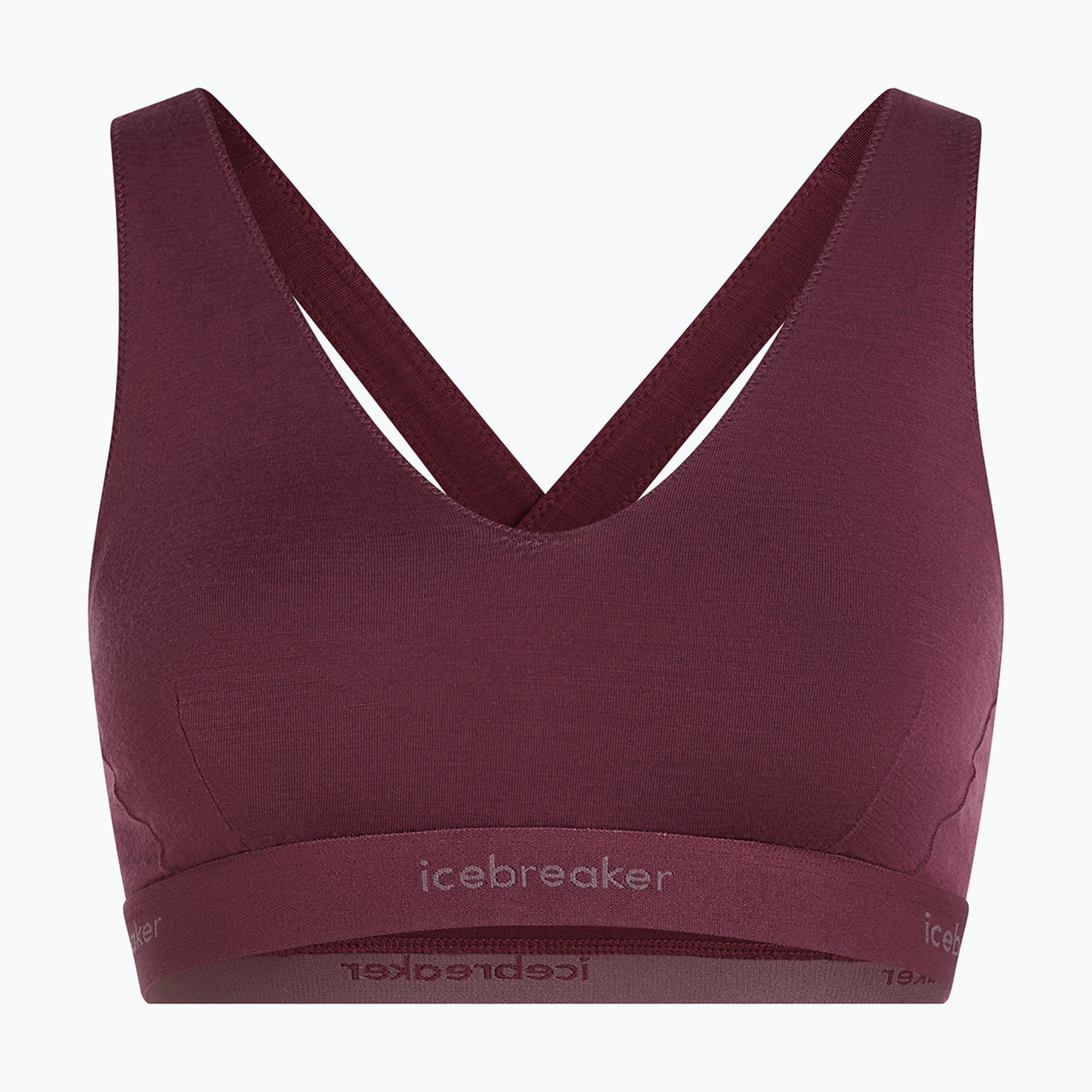 Termo podprsenka icebreaker Merino 125 Cool-Lite Sprite Racerback dark berry