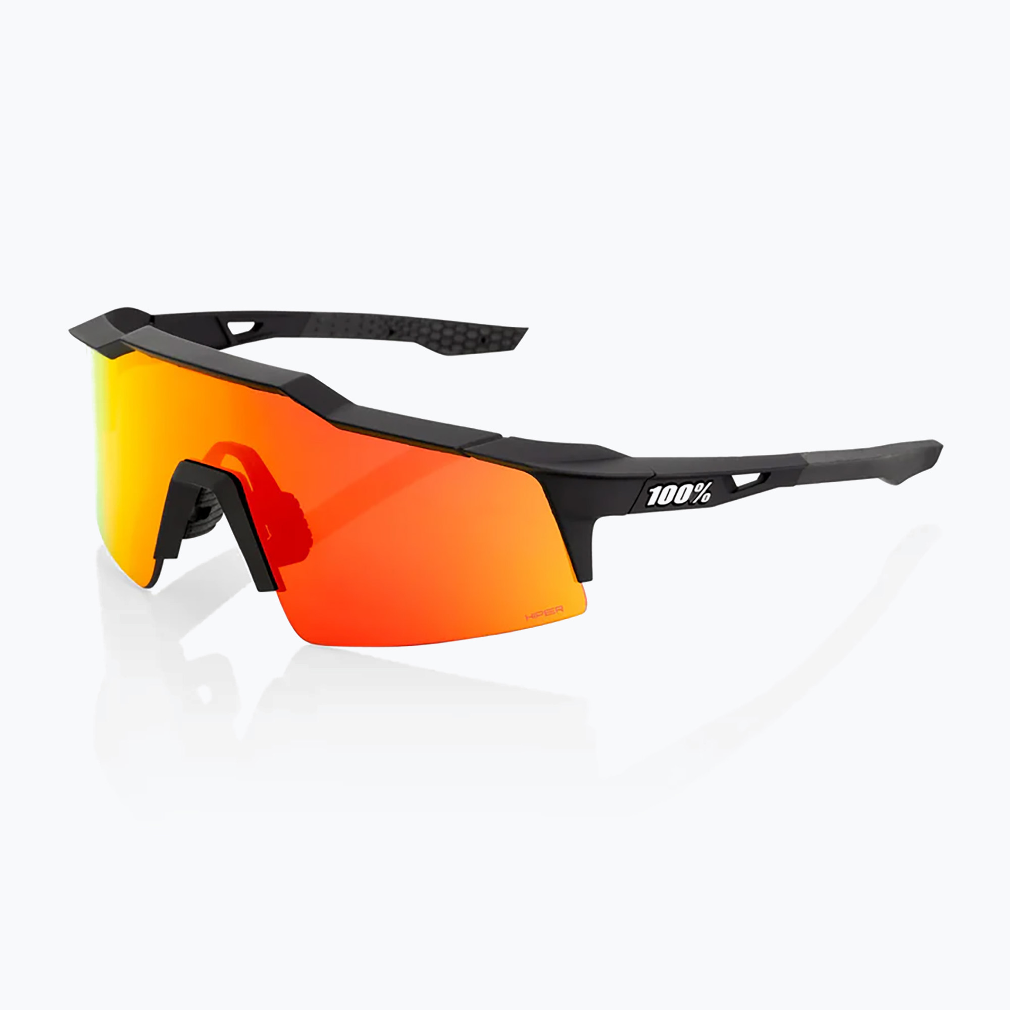 Ochelari de soare 100% Speedcraft SL soft tact black/hiper red multilayer mirror