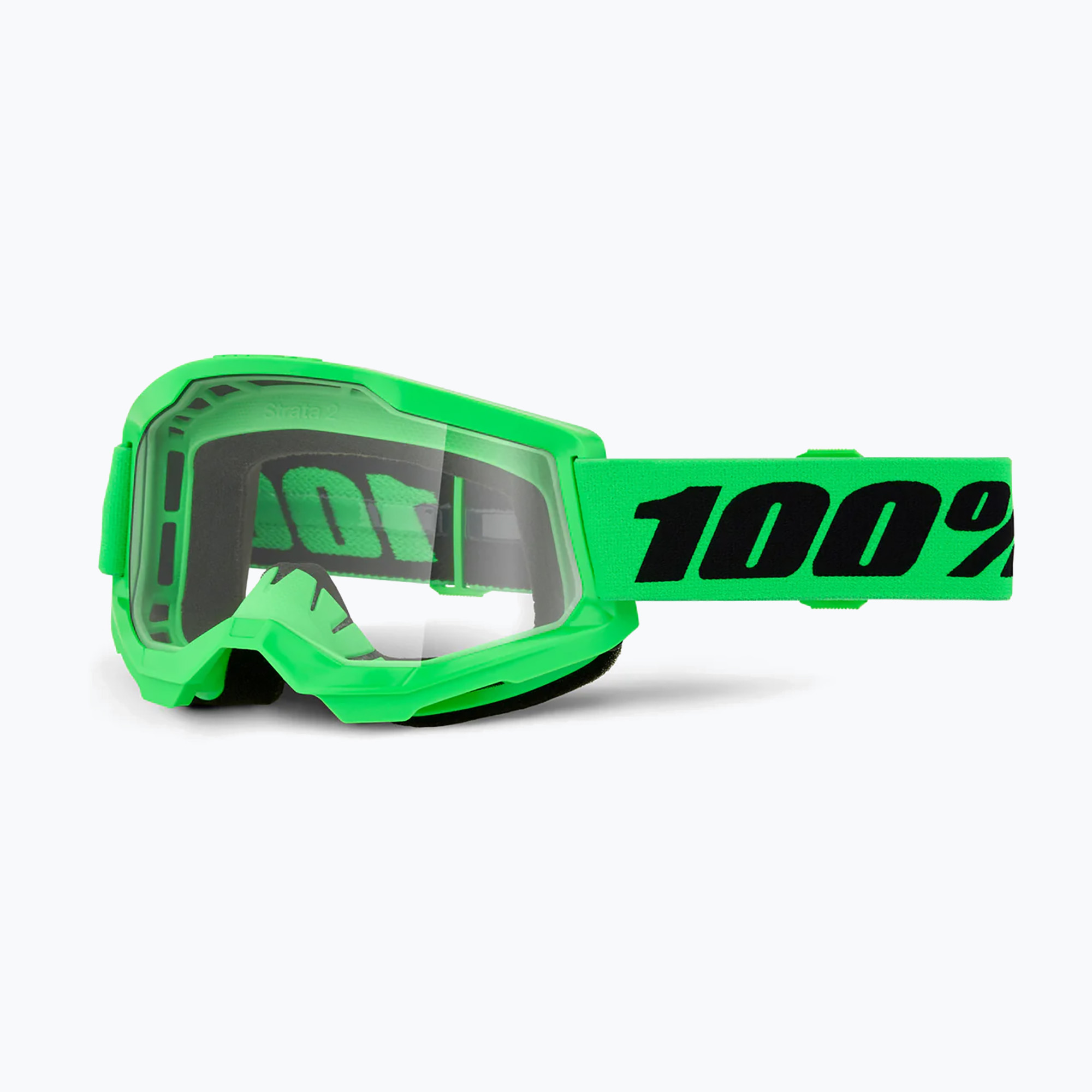 Велосипедна маска 100% Strata 2 neon green/clear