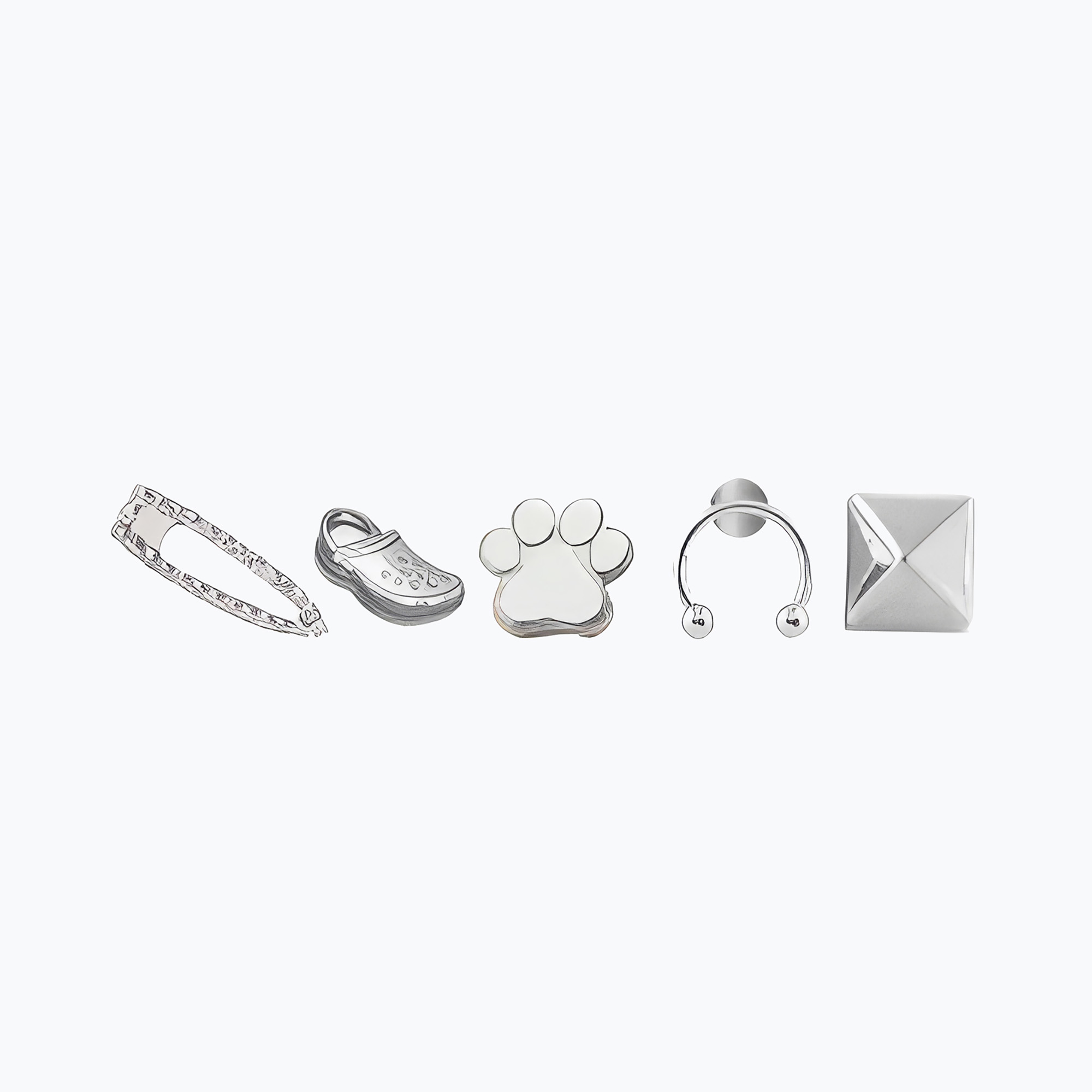 Значки Crocs Elevated Silver Sport elevated silver sport 5 pack
