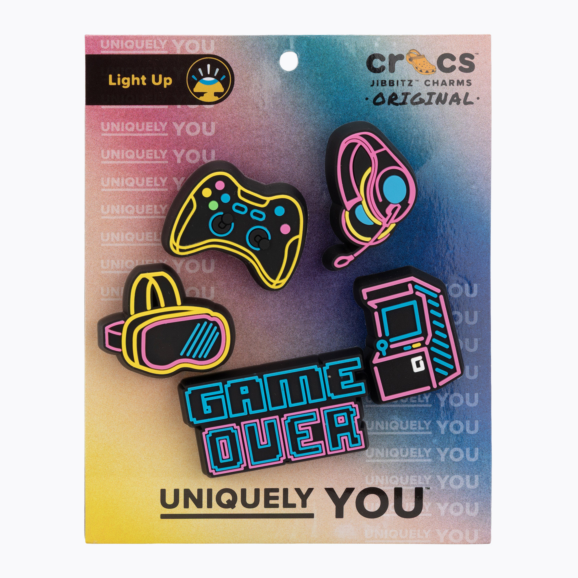 Insigne Crocs Lights Up Neon Gamer lights up neon gamer 5 pack