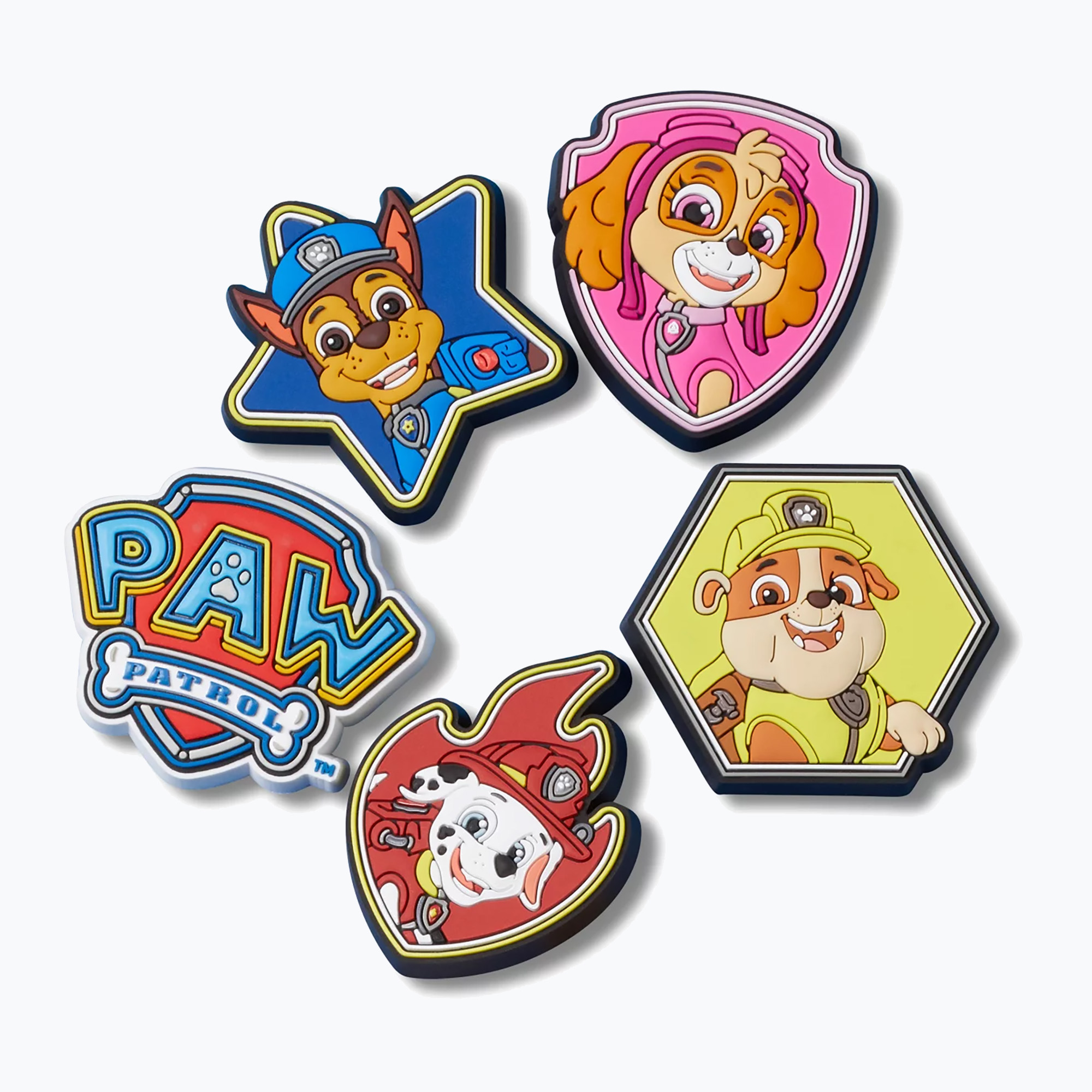 Ozdoby na topánky Crocs Jibbitz Paw Patrol 5 ks