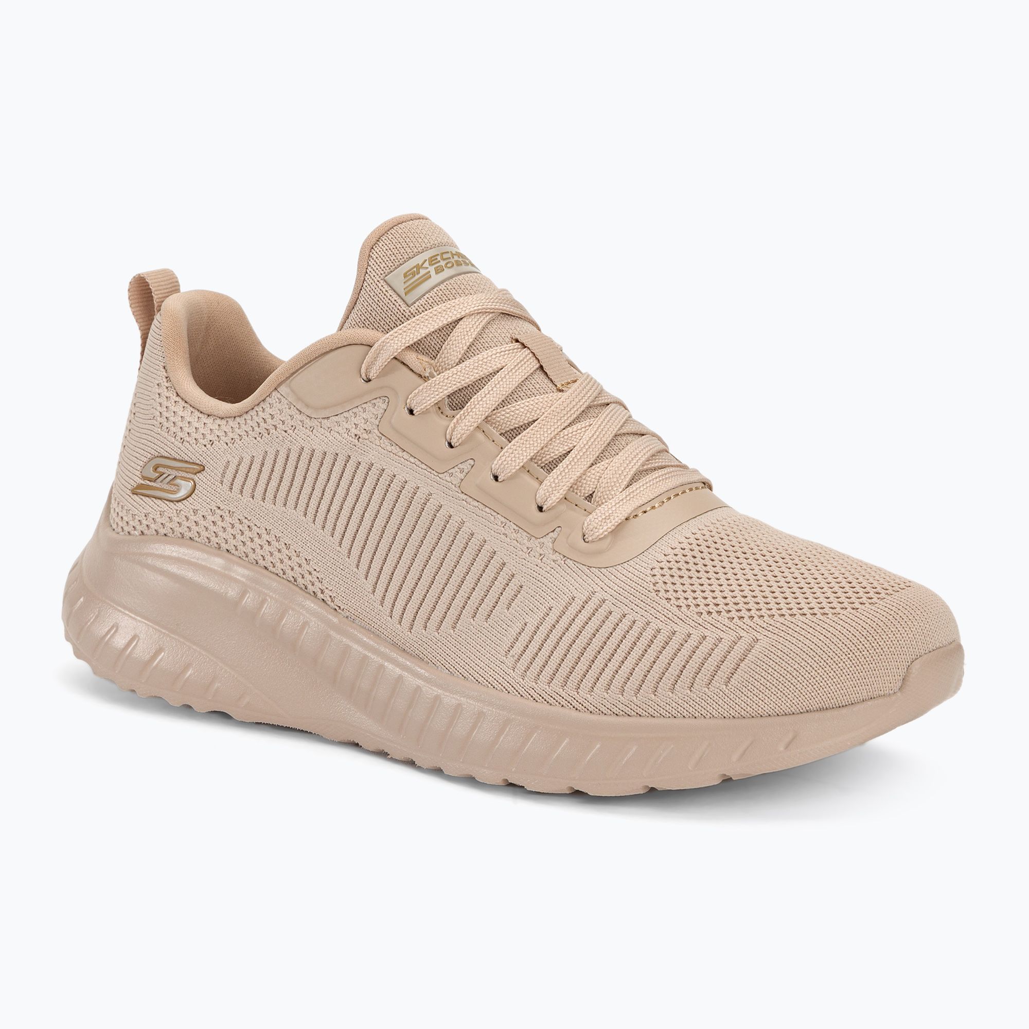 Buty damskie SKECHERS Bobs Squad Chaos Face Off beige 