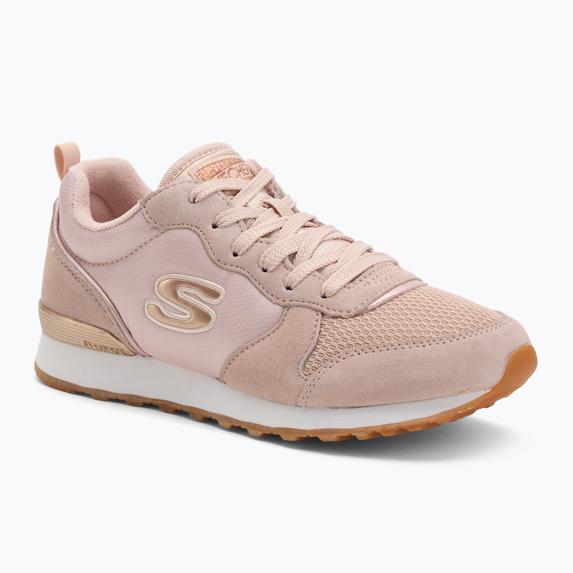 Buty damskie SKECHERS Og 85 Goldn Gurl blush suede/mesh trim 
