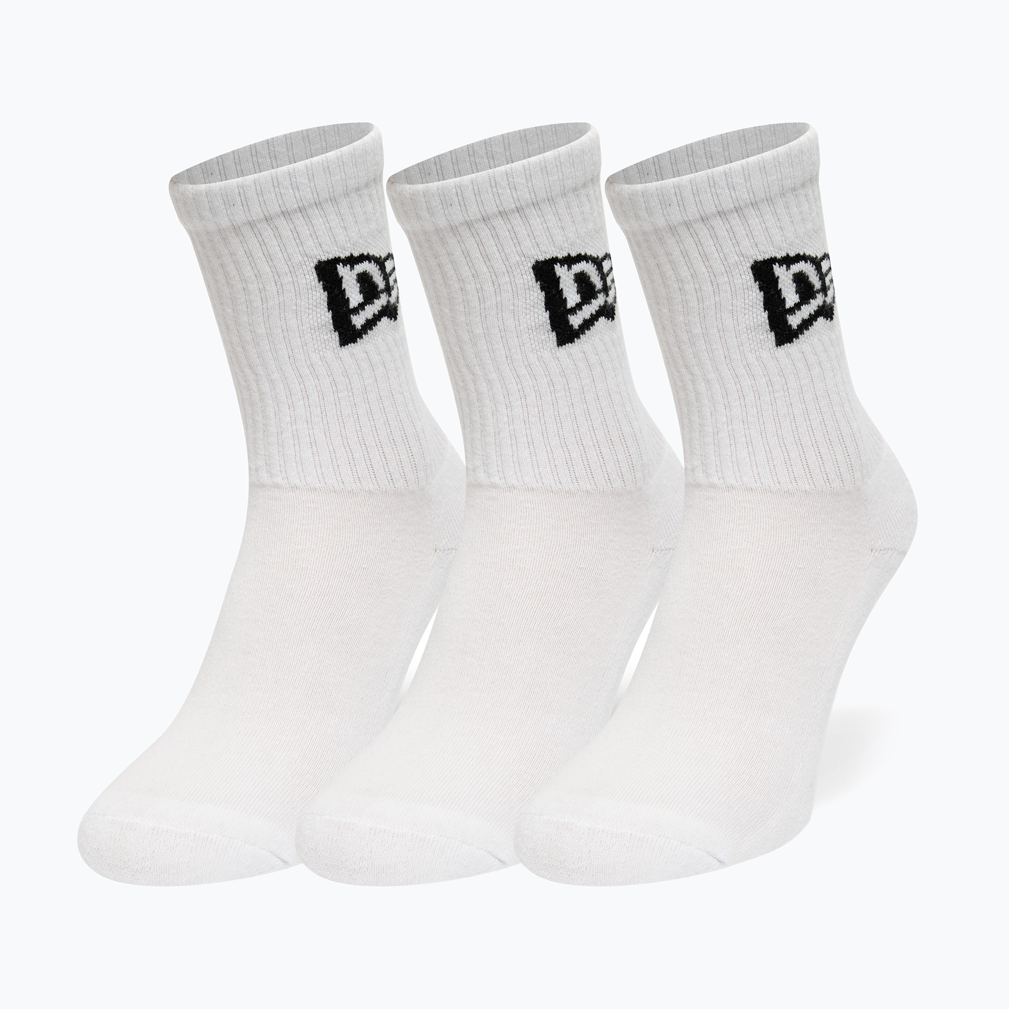 New Era Flag Crew 3 paia di calzini bianchi