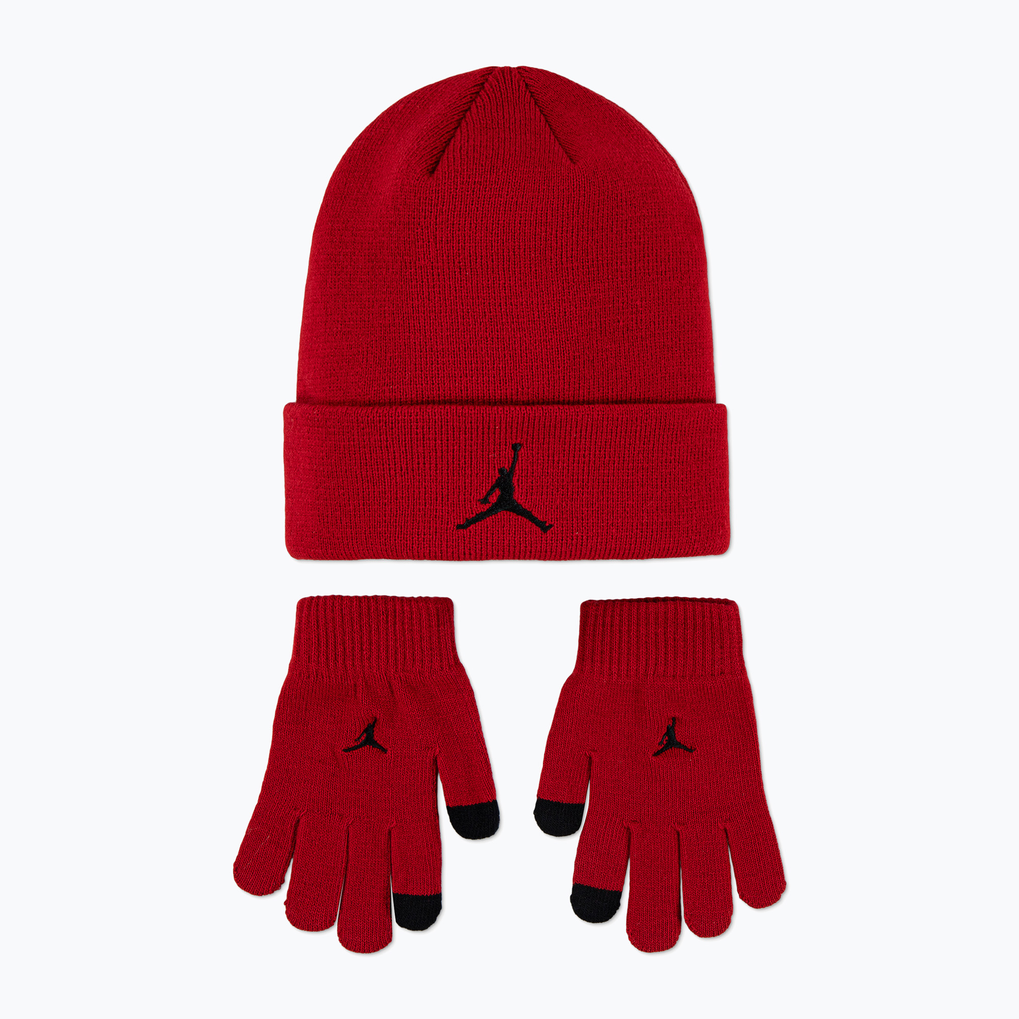 Czapka   rękawiczki dziecięce Nike Jordan Essentials Beanie Set gym red