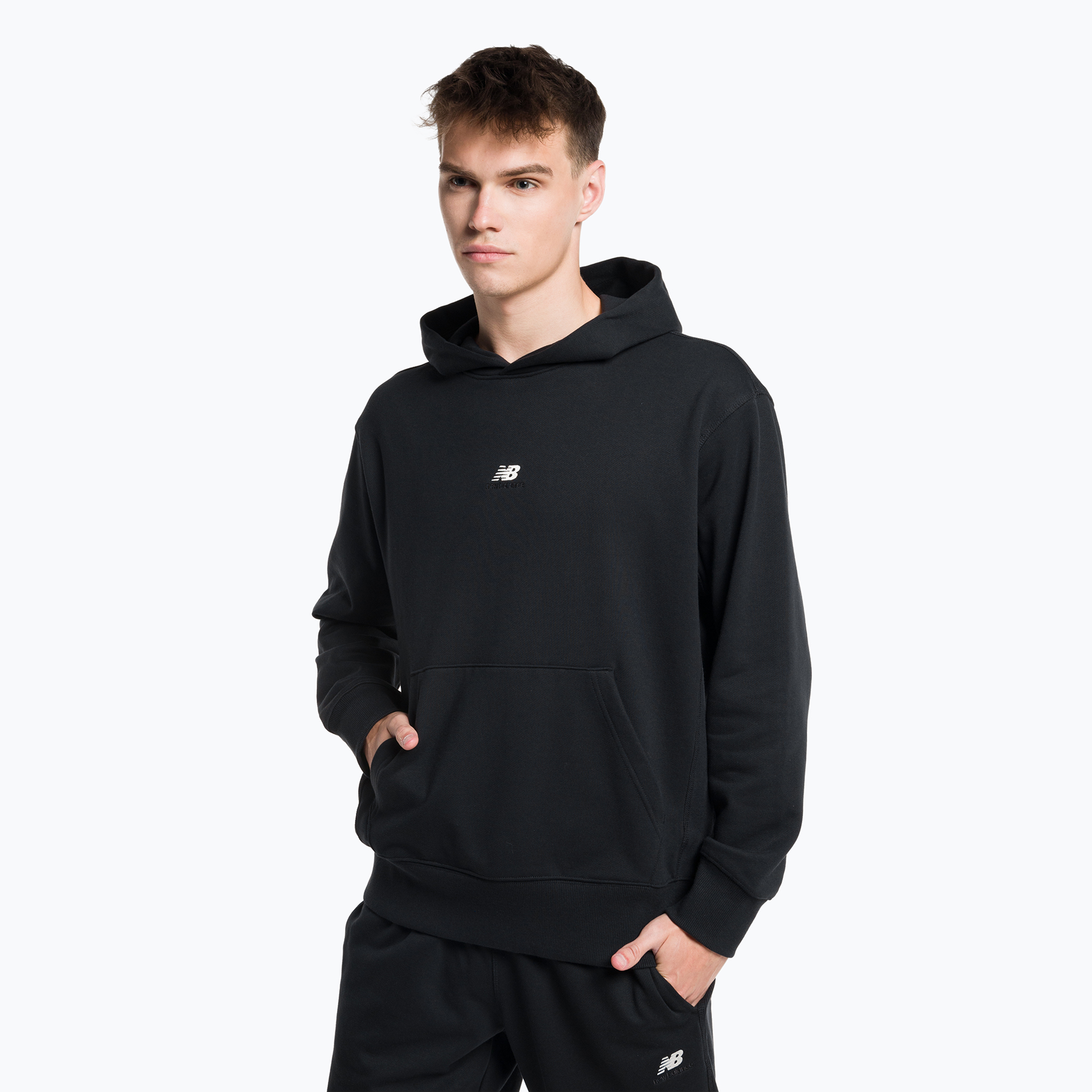 Bluza męska New Balance Athletics Remastered Graphic French Terry black 