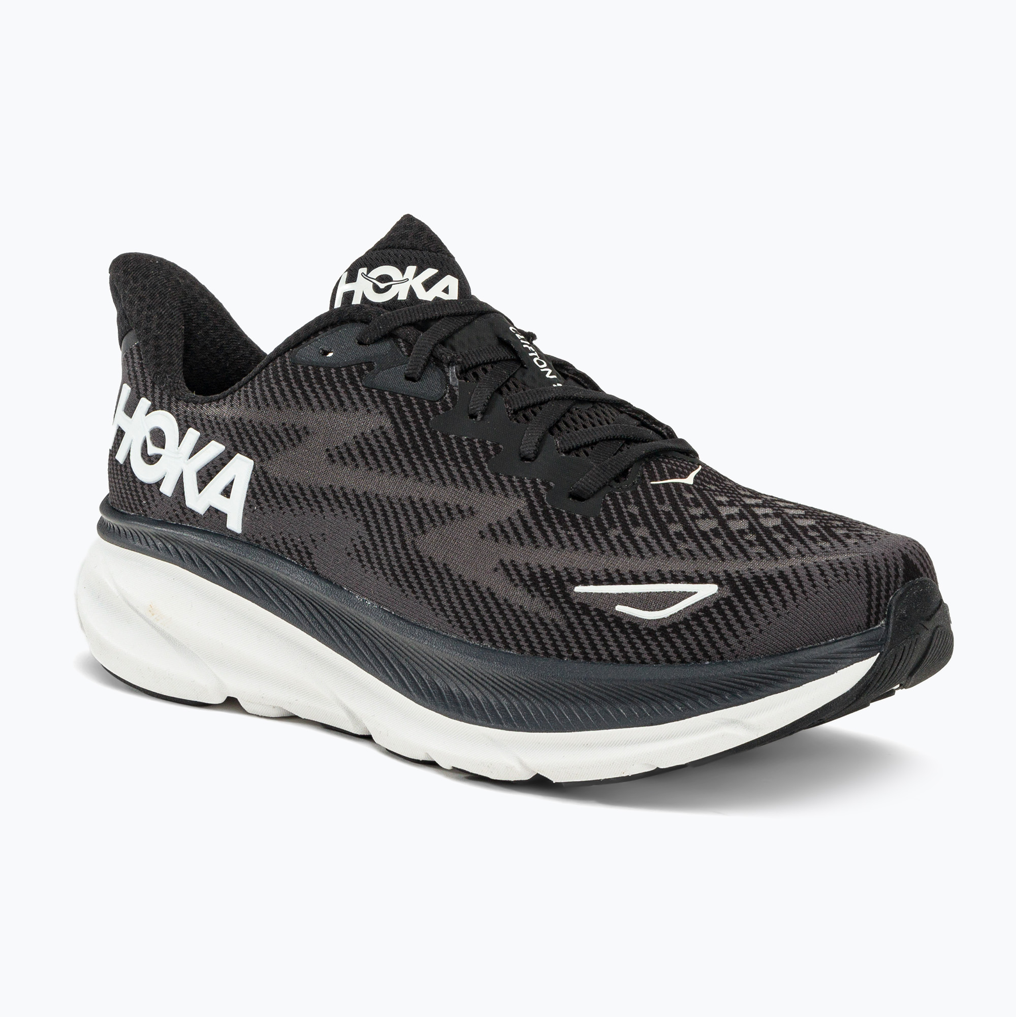 Buty do biegania męskie HOKA Clifton 9 black/white 