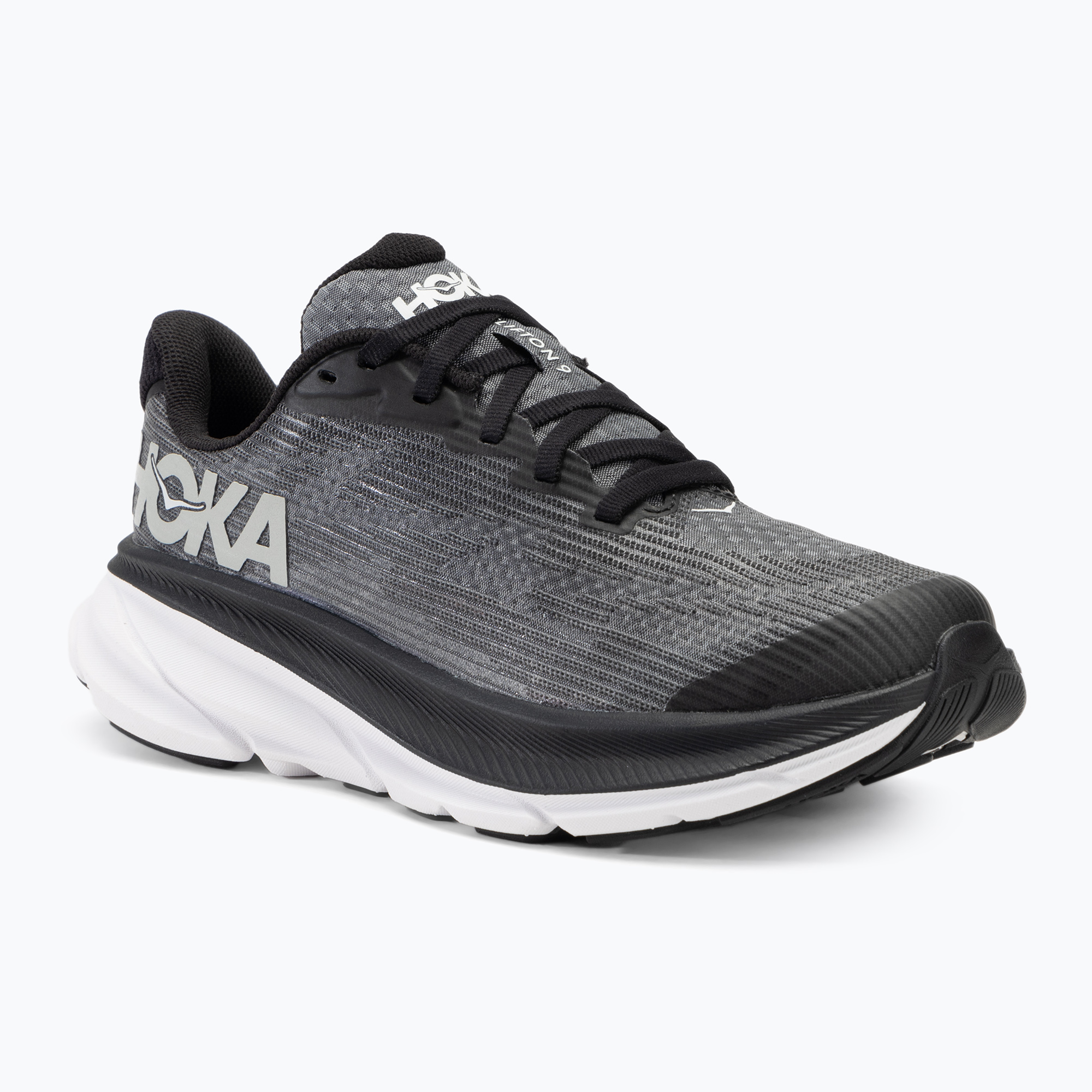 Buty do biegania dziecięce HOKA Clifton 9 black/white 