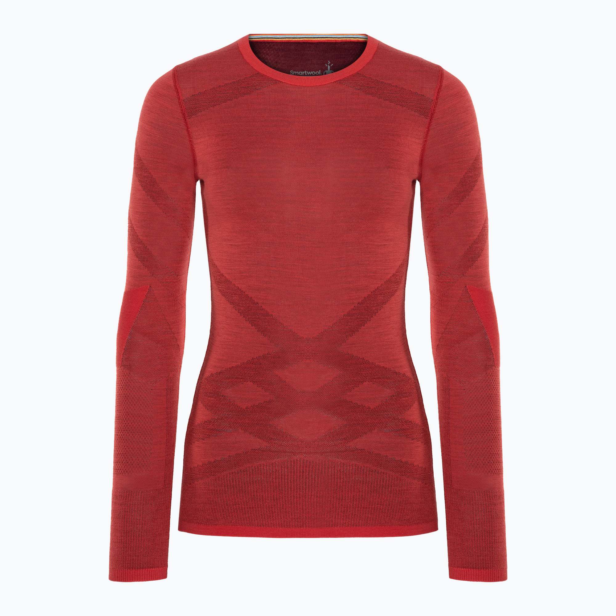 Longsleeve termoactiv pentru femei Smartwool Intraknit Thermal Merino Baselayer Crew scarlet/black (Intraknit Thermal Merino Baselayer Crew SW019284M51)