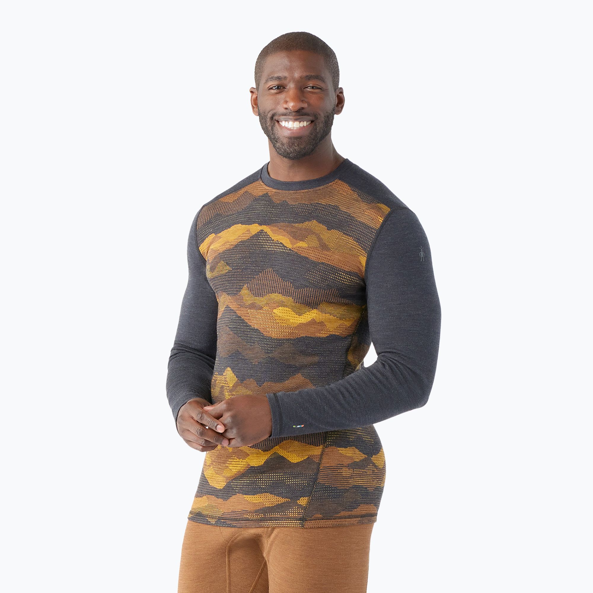 Pánske termo tričko Smartwool Merino 250 Baselayer Crew Boxed charcoal mtn scape (Merino 250 Baselayer Crew Boxed 16350-M66)
