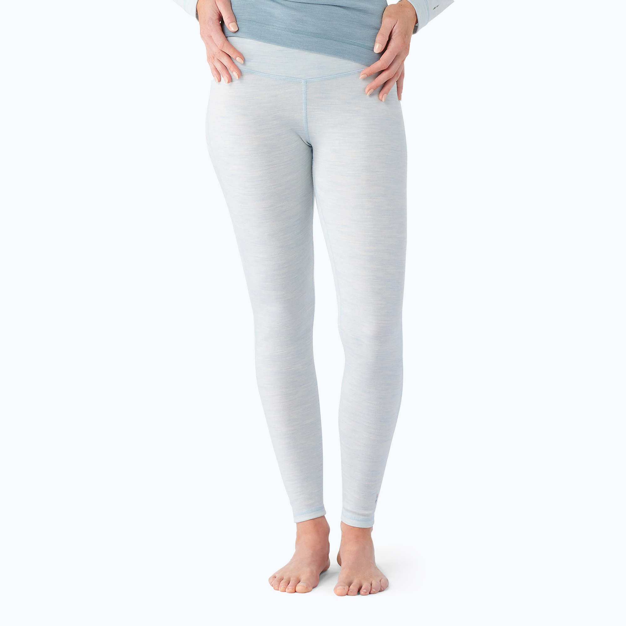 Pantaloni termici Smartwool Merino 250 Baselayer pentru femei Smartwool Merino 250 Baselayer Bottom Boxed winter sky heather thermal trousers (Merino 250 Baselayer Bottom Boxed 18809)
