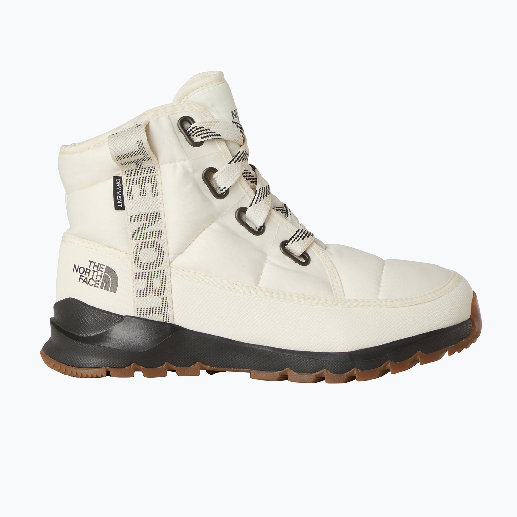 Śniegowce damskie The North Face Thermoball Lace Up Luxe Wp gardenia white/black 