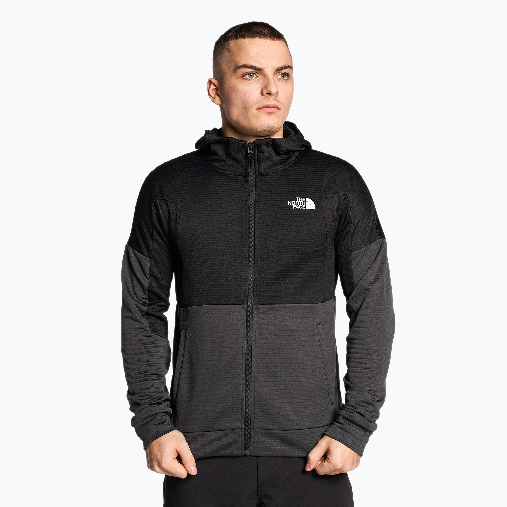 Bluza trekkingowa męska The North Face Mountain Athletics Full Zip Fleece asphalt grey/black 
