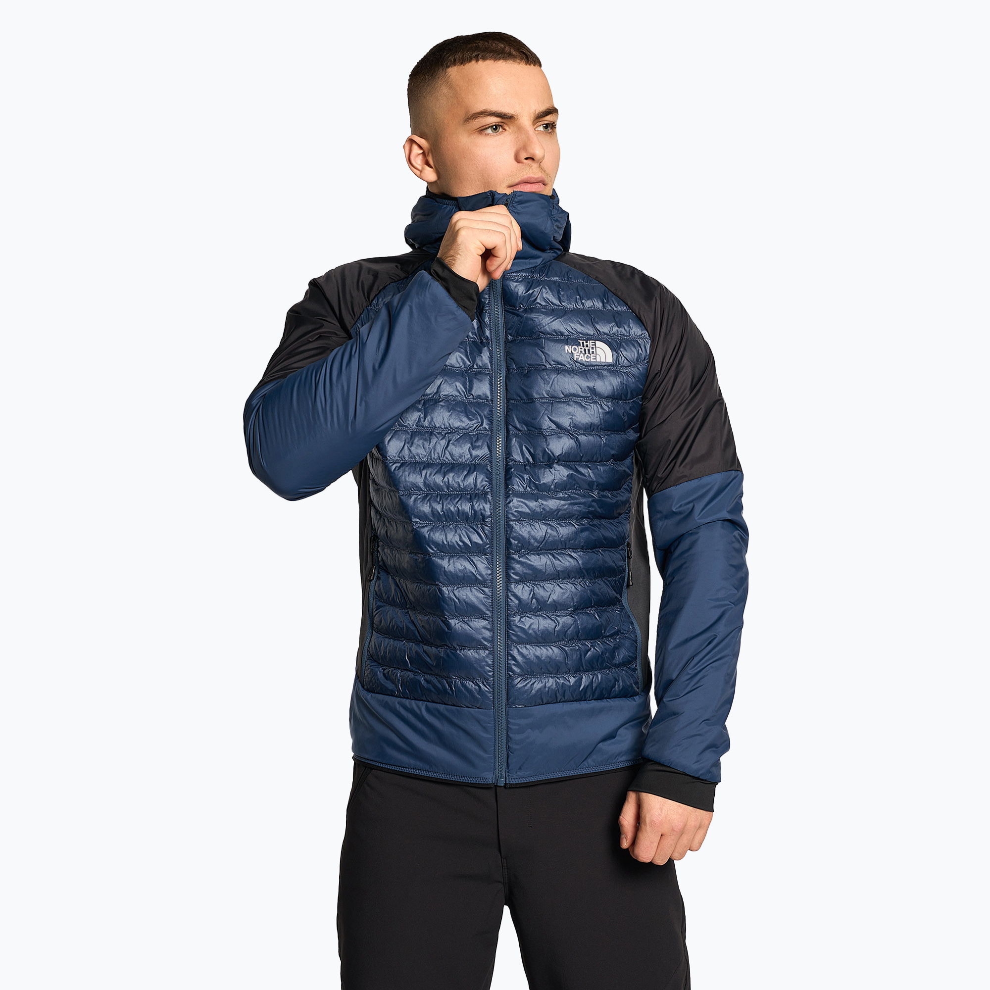 Kurtka hybrydowa męska The North Face Macugnaga Hybrid Insulation shady blue/black/asphalt grey 