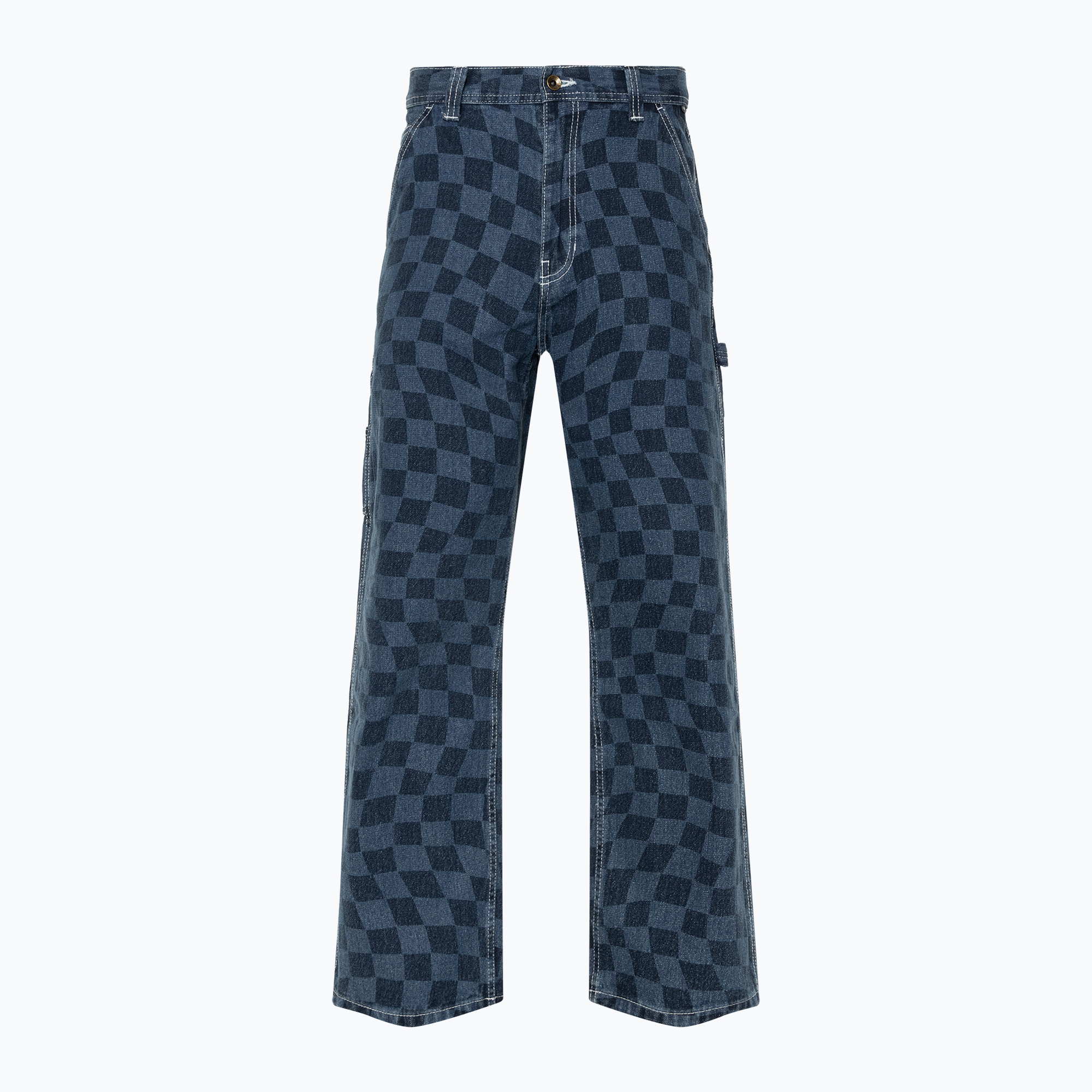 Spodnie męskie Vans Drill Chore Carpenter checkerboard denim/indigo 
